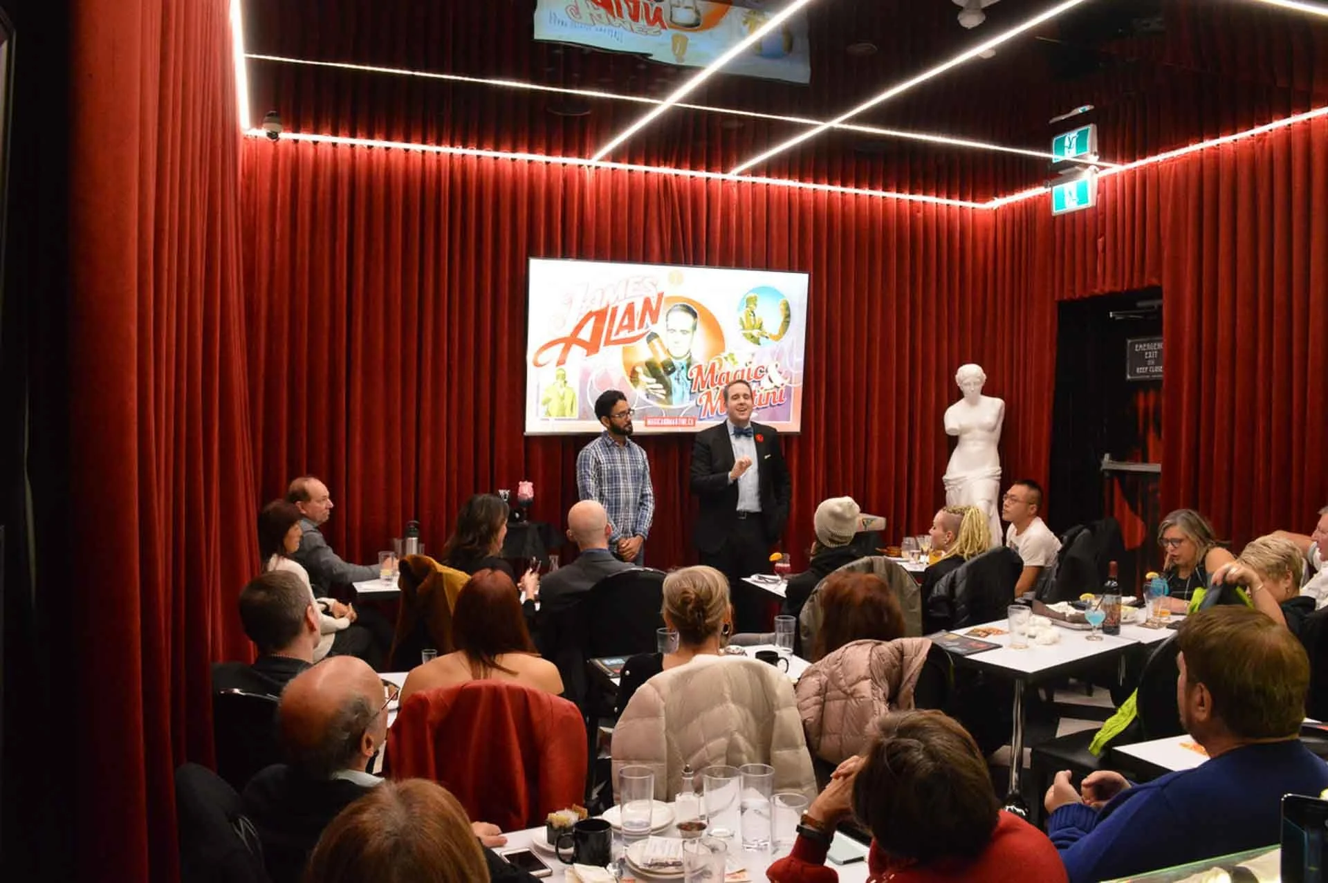 James Alan's sold out show of Magic and Martini at the Storm Crow Manor in Toronto