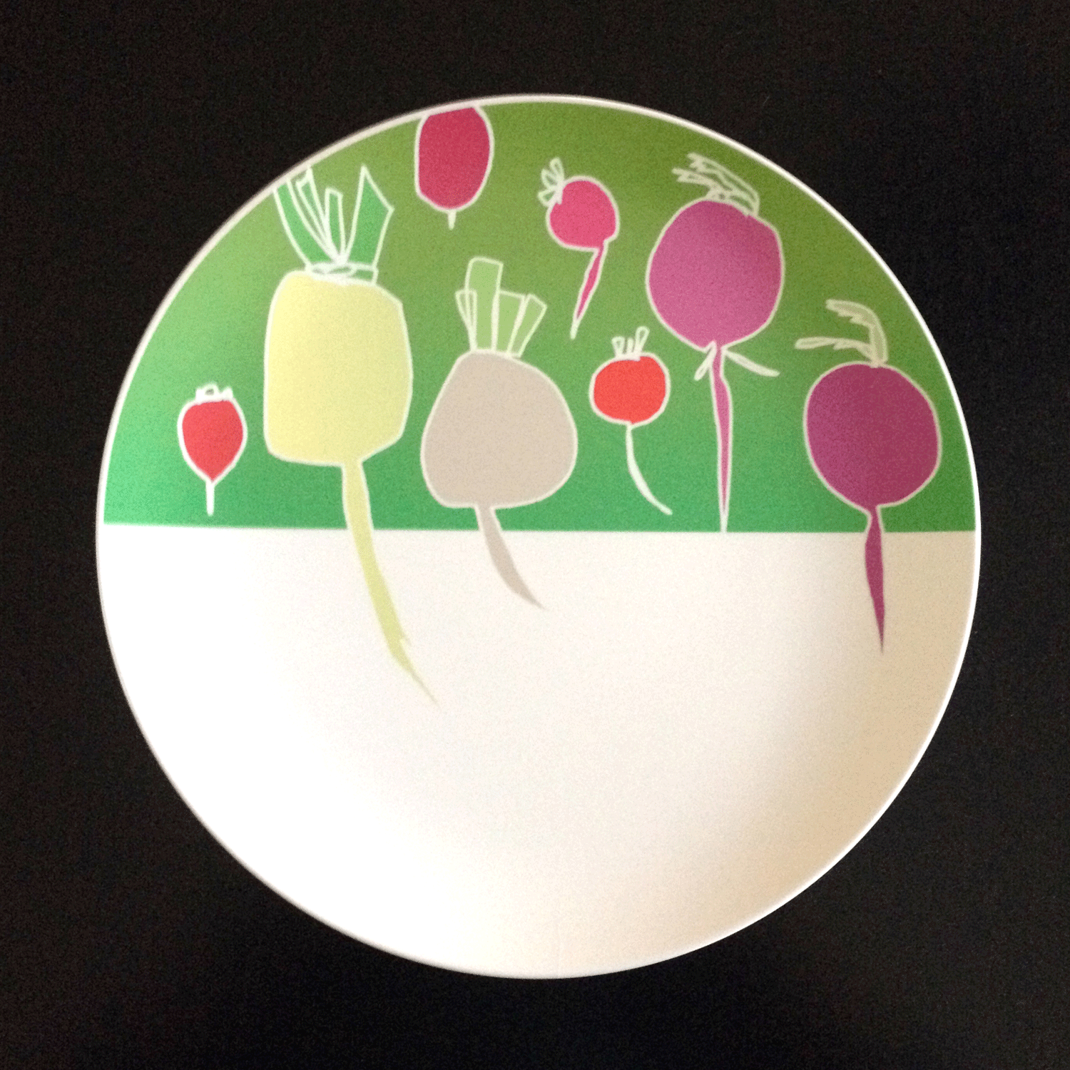 radishes and turnips plate