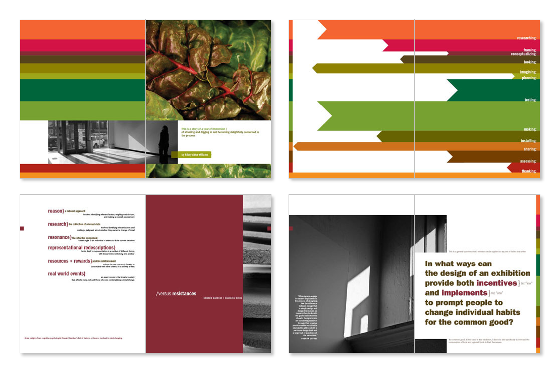 MFA thesis process book (sample spreads set 1)