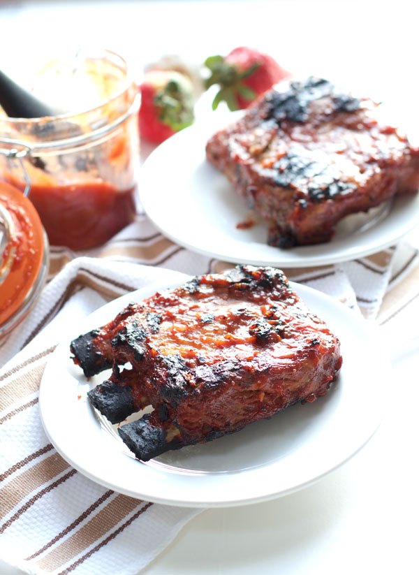 Strawberry Bourbon Habanero Ribs