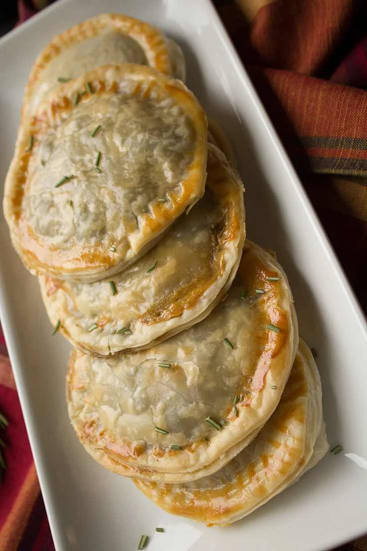 These savory mushroom turnovers are sure to impress your holiday dinner guests.