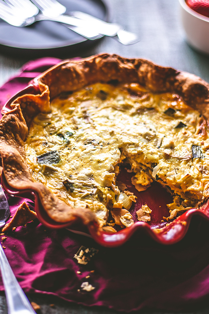 Leek Goat Cheese Quiche — insolence + wine