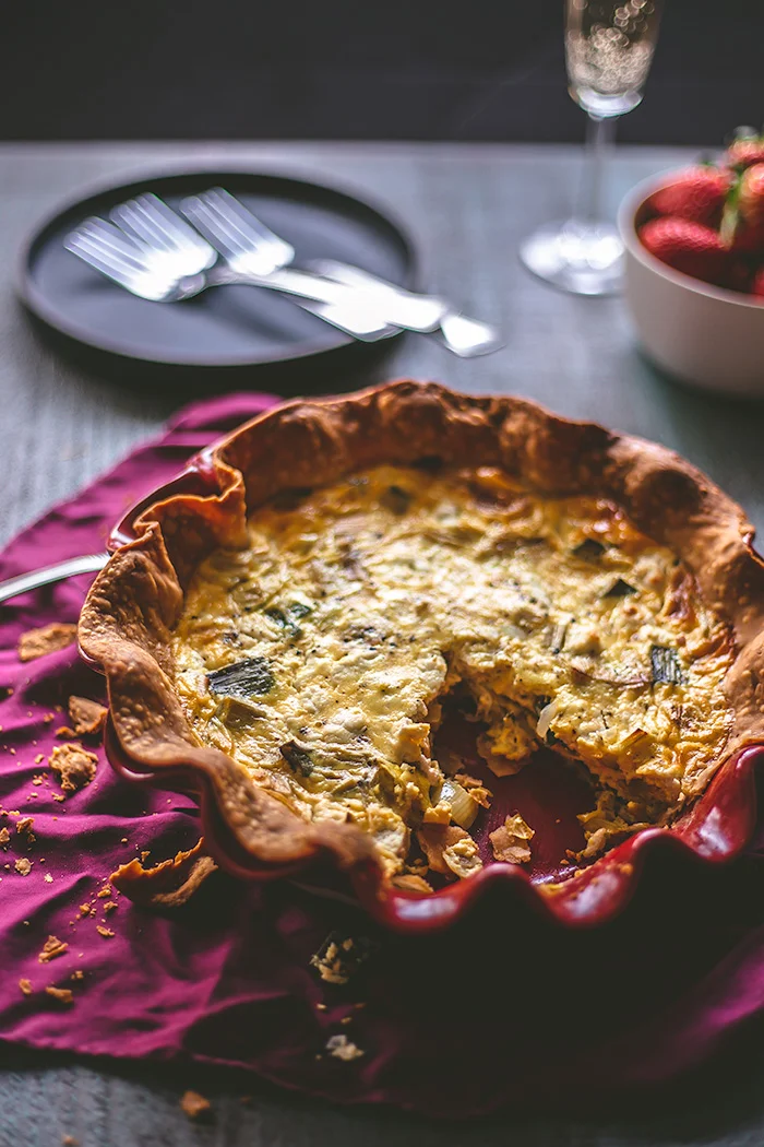 Leek Goat Cheese Quiche — insolence + wine
