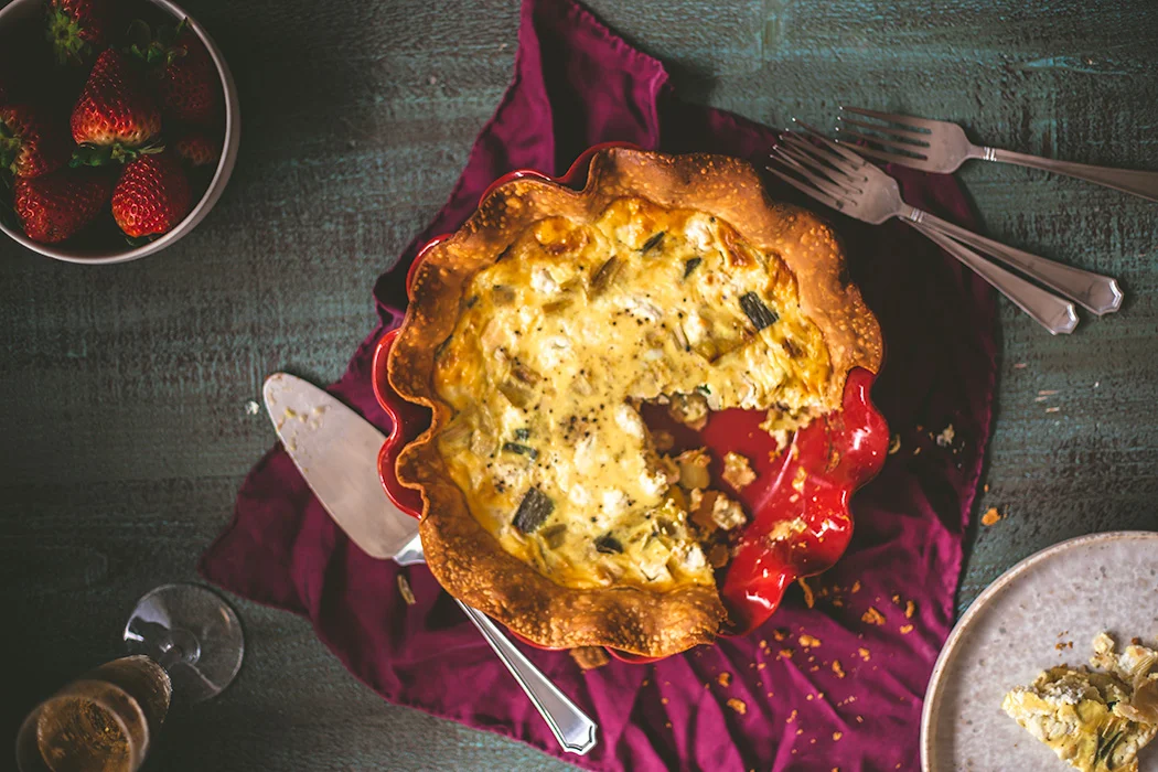 Leek Goat Cheese Quiche — insolence + wine