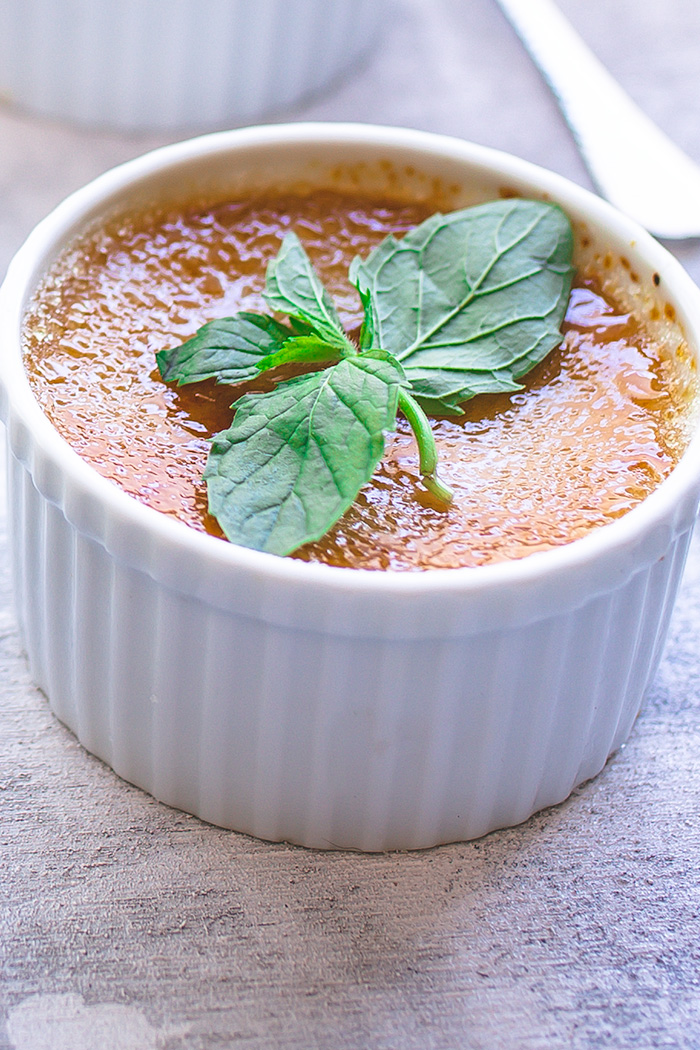 Homemade pumpkin-caramel sauce is the star of this seasonal creme brûlée. Serve it at an adults-only Halloween party or Thanksgiving.