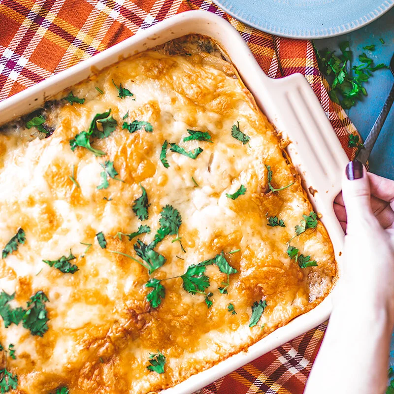 Weeknight Chicken Chile Enchiladas 