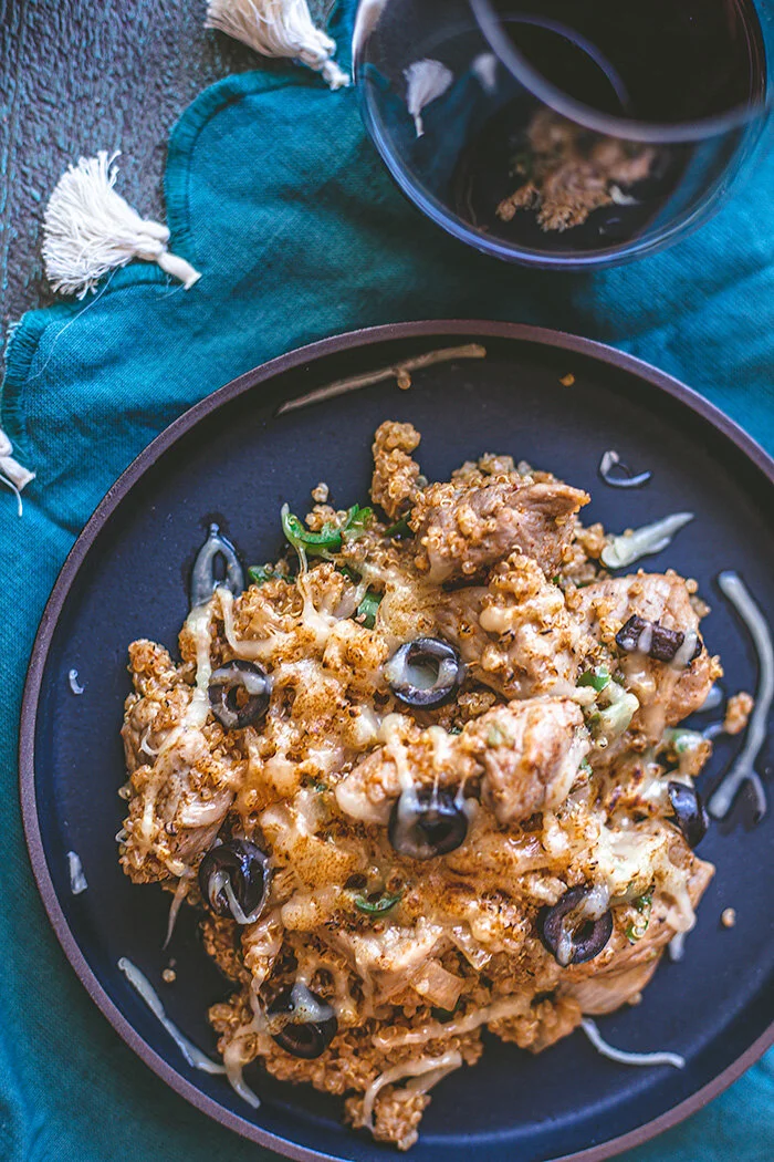 Pork and Green Chile Quinoa Casserole