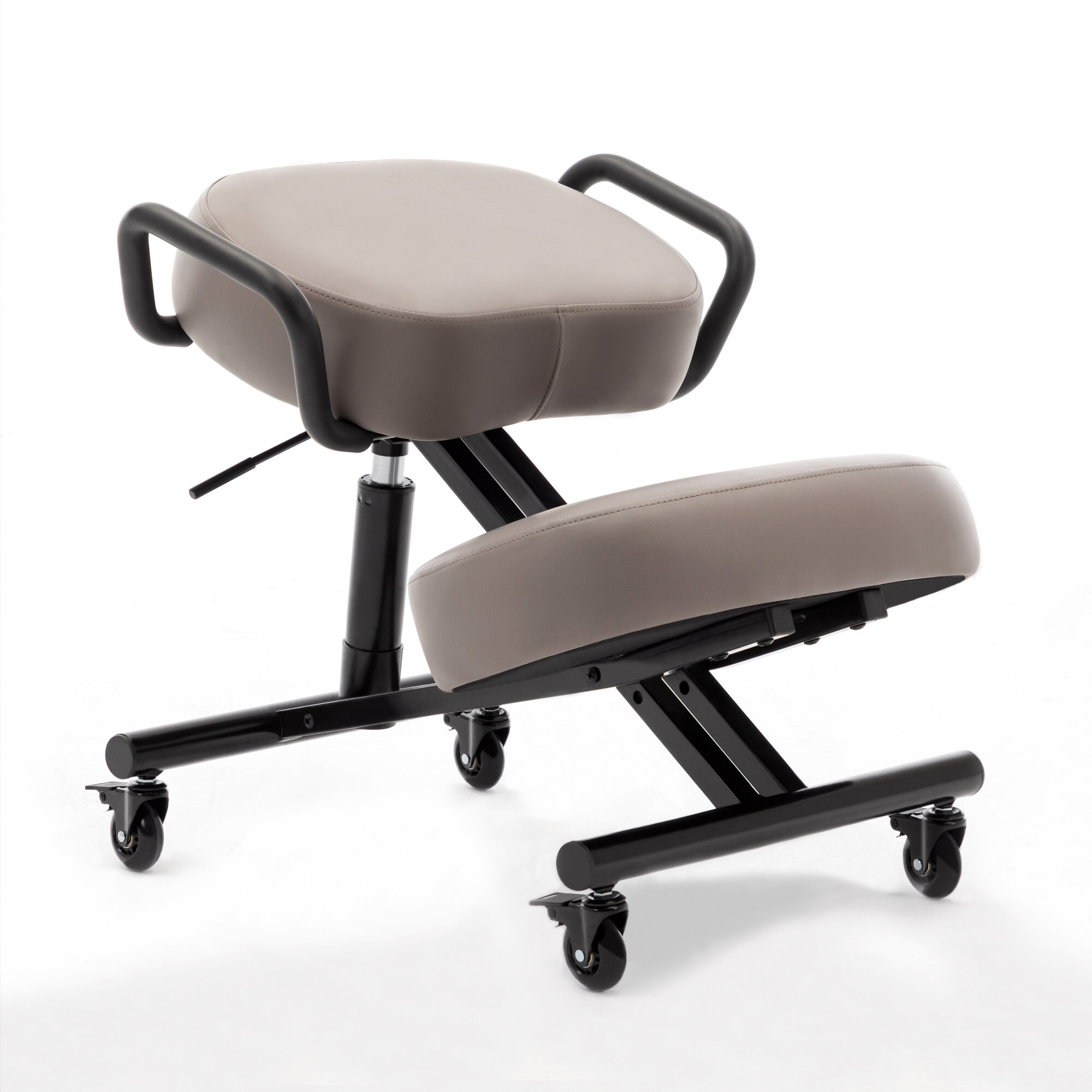 Ergonomic Kneeling Chair: Adjustable Stool, Memory Foam Seat - Black