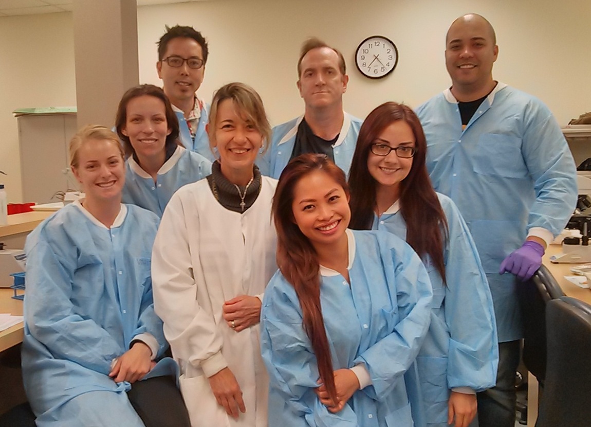 PROFESSOR ANA MARIA BARRAL WITH HER SWI STUDENTS AT NATIONAL UNIVERSITY