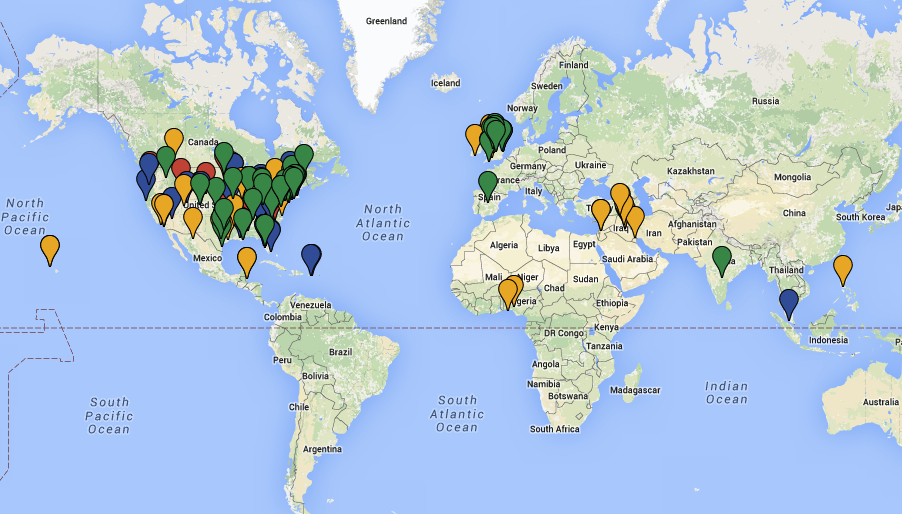 MAP OF SMALL WORLD INITIATIVE SCHOOLS