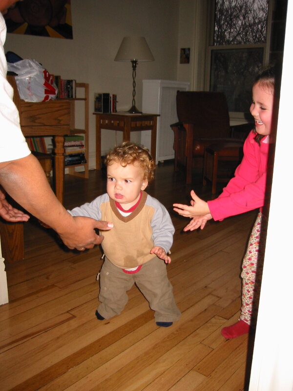SIMON'S FIRST STEPS. PHOTO CREDIT: EVERLY MACARIO, 2003.