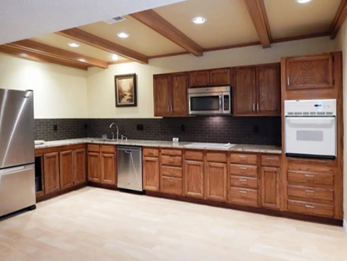 ADU Kitchen - Open plan in Basement of SW Portland home.