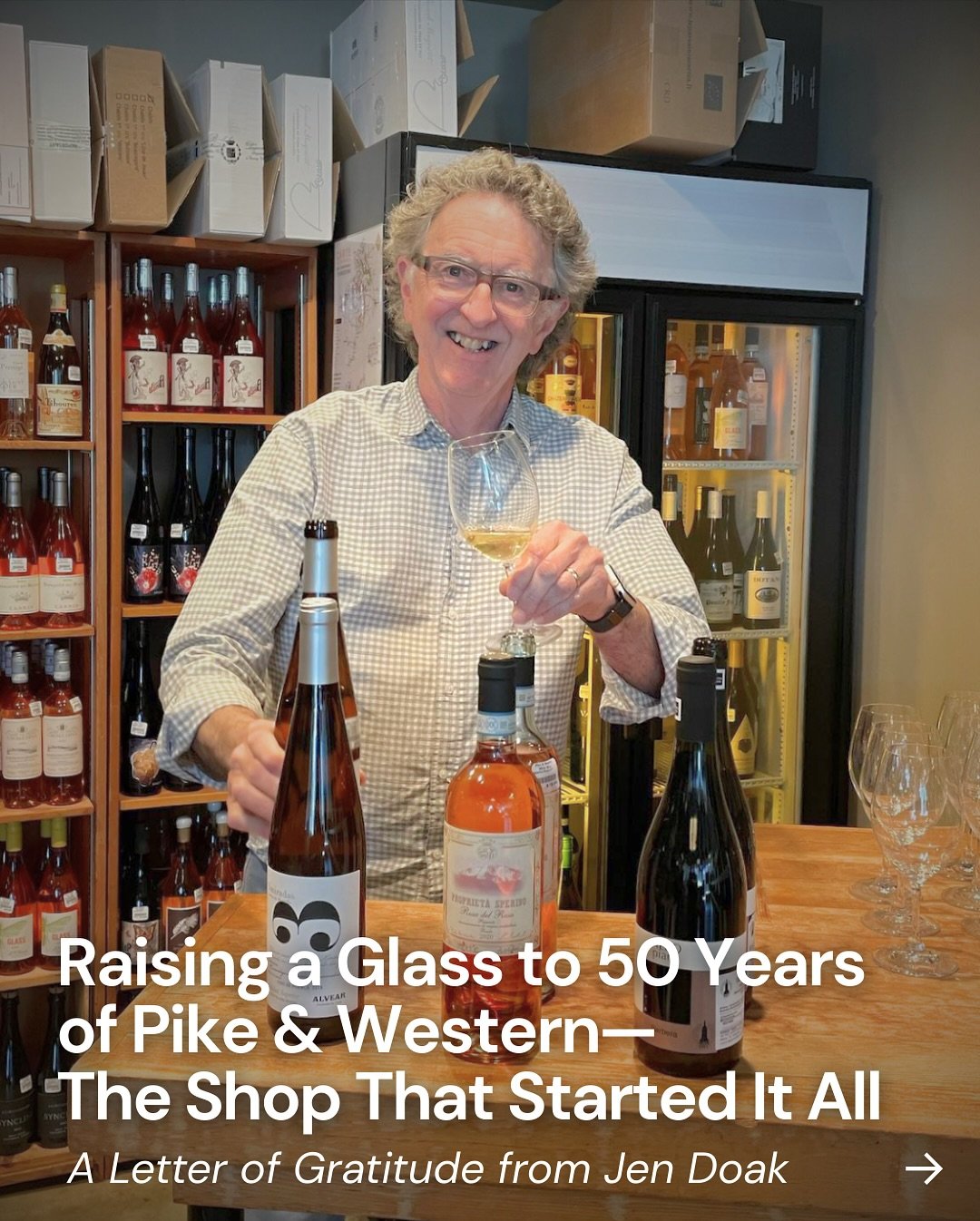 Fifty years of pouring, teaching, and inspiring. 🍷 

Pike &amp; Western Wine Shop&rsquo;s impact reaches far across the city&mdash;including right here at The Coalman, Brimmer &amp; Heeltap, and Halfseas. 

Our owner, Jen, got her start there, and w