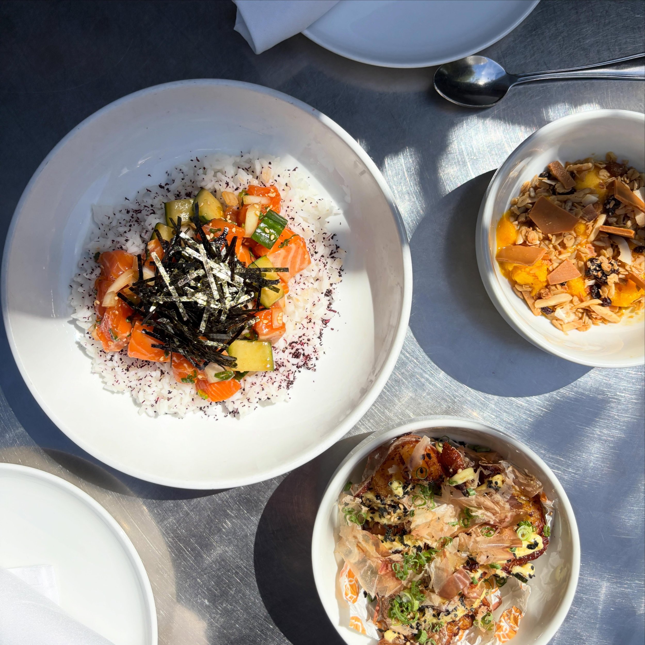 Our new Sunday special has arrived. ✨

Our King Salmon Poke Bowl brings together Korean-inspired flavors with gochujang, cucumber, onion, and shaved nori for a bright, satisfying meal all its own.

Looking for the full experience? Enjoy it as part of