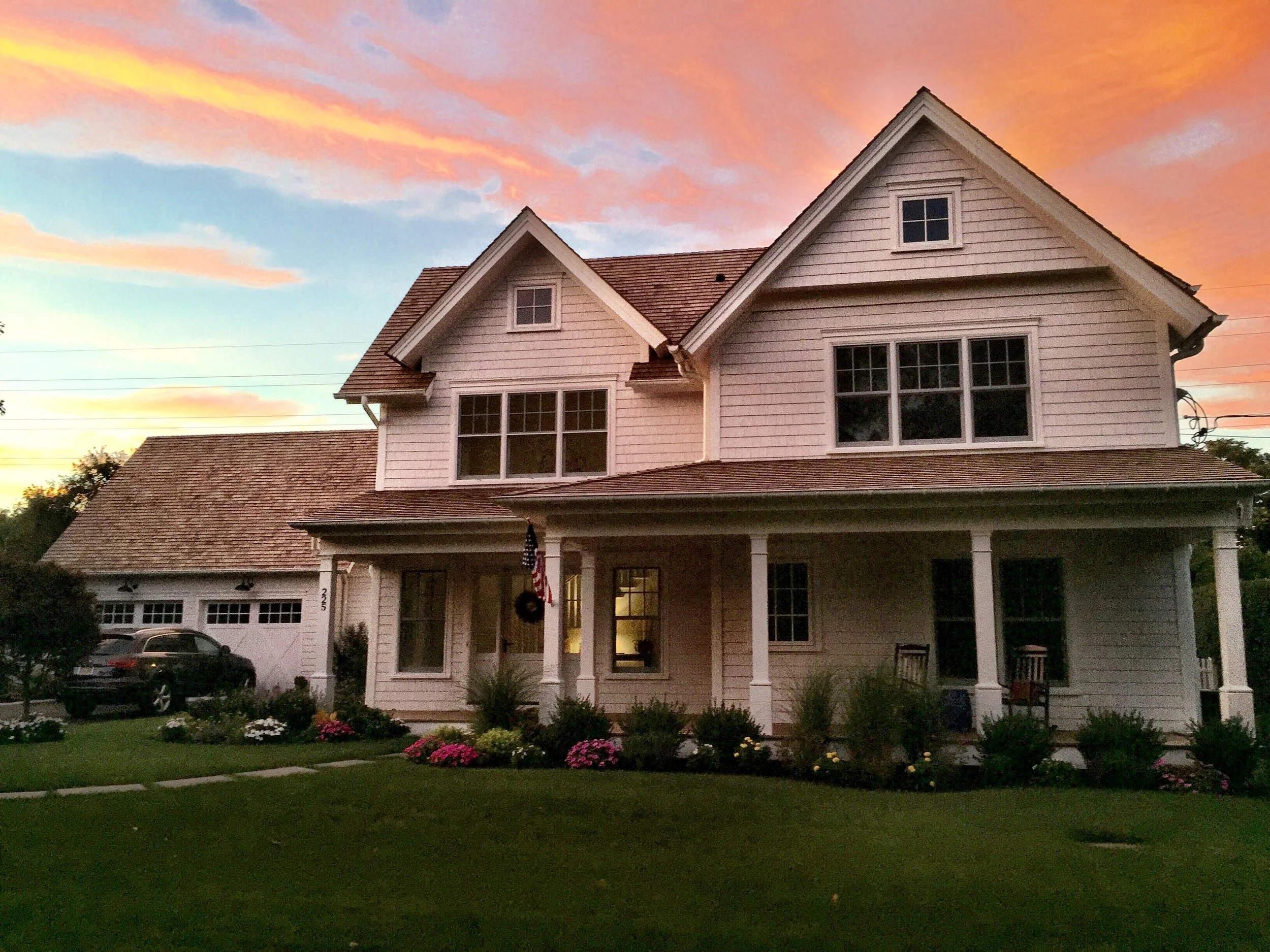 The sunset was so beautiful, we had to capture the moment. 225 West Prospect in Southampton, NY on a lovely Sunday evening. 