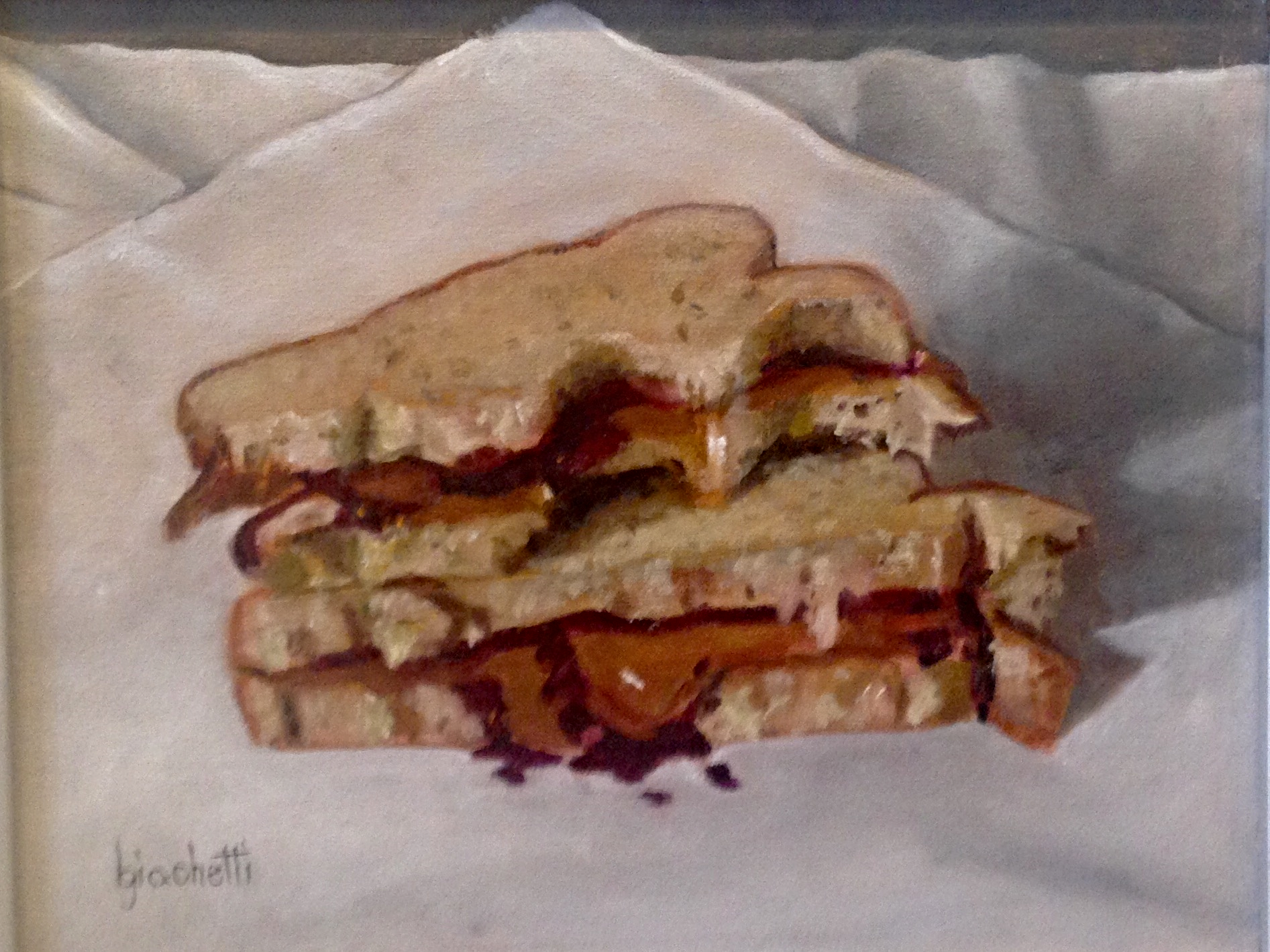 Beth Giachetti "PB&J" Framed Painting-$275, Giclee-$75