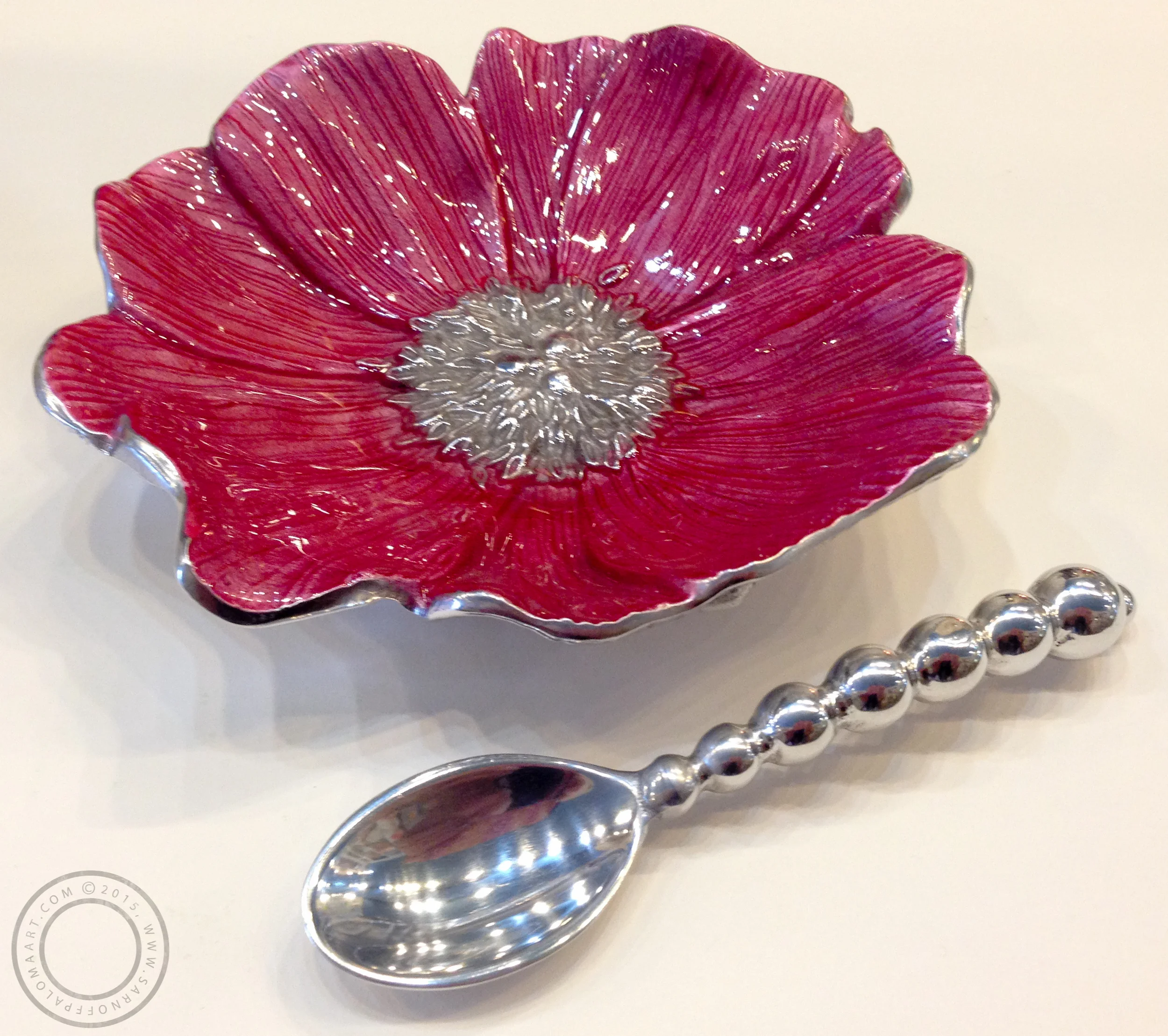 Mariposa flower dish-$44, sliver spoon- $15