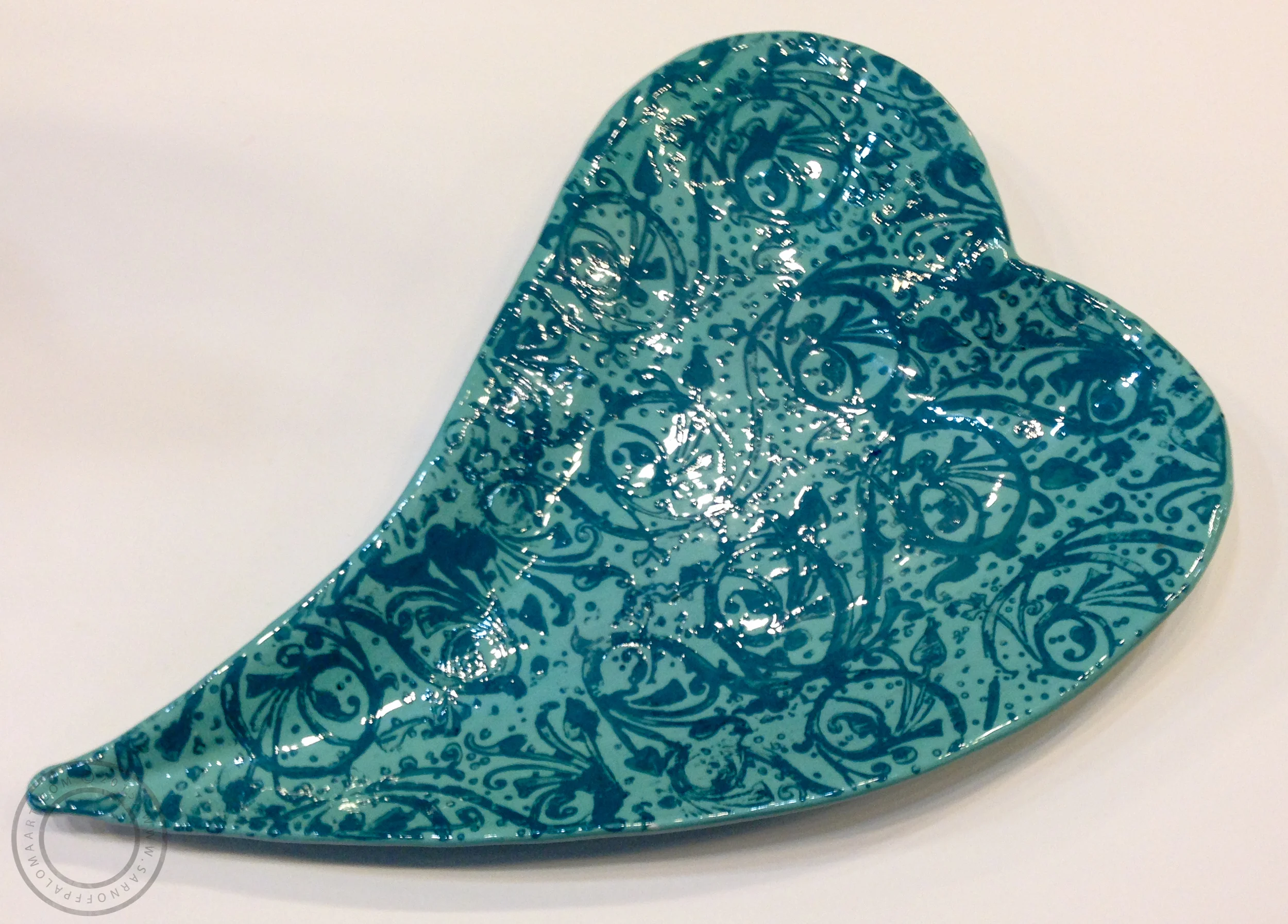 Turquoise heart dish-$98 