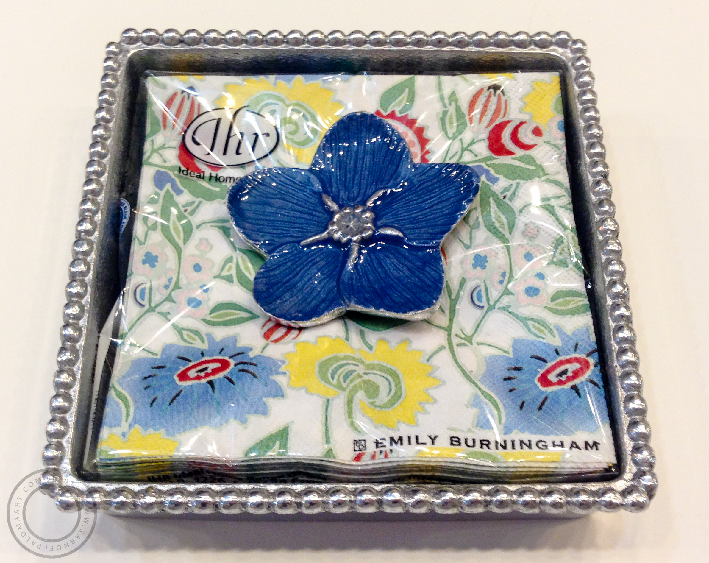 Mariposa silver napkin tray-$48