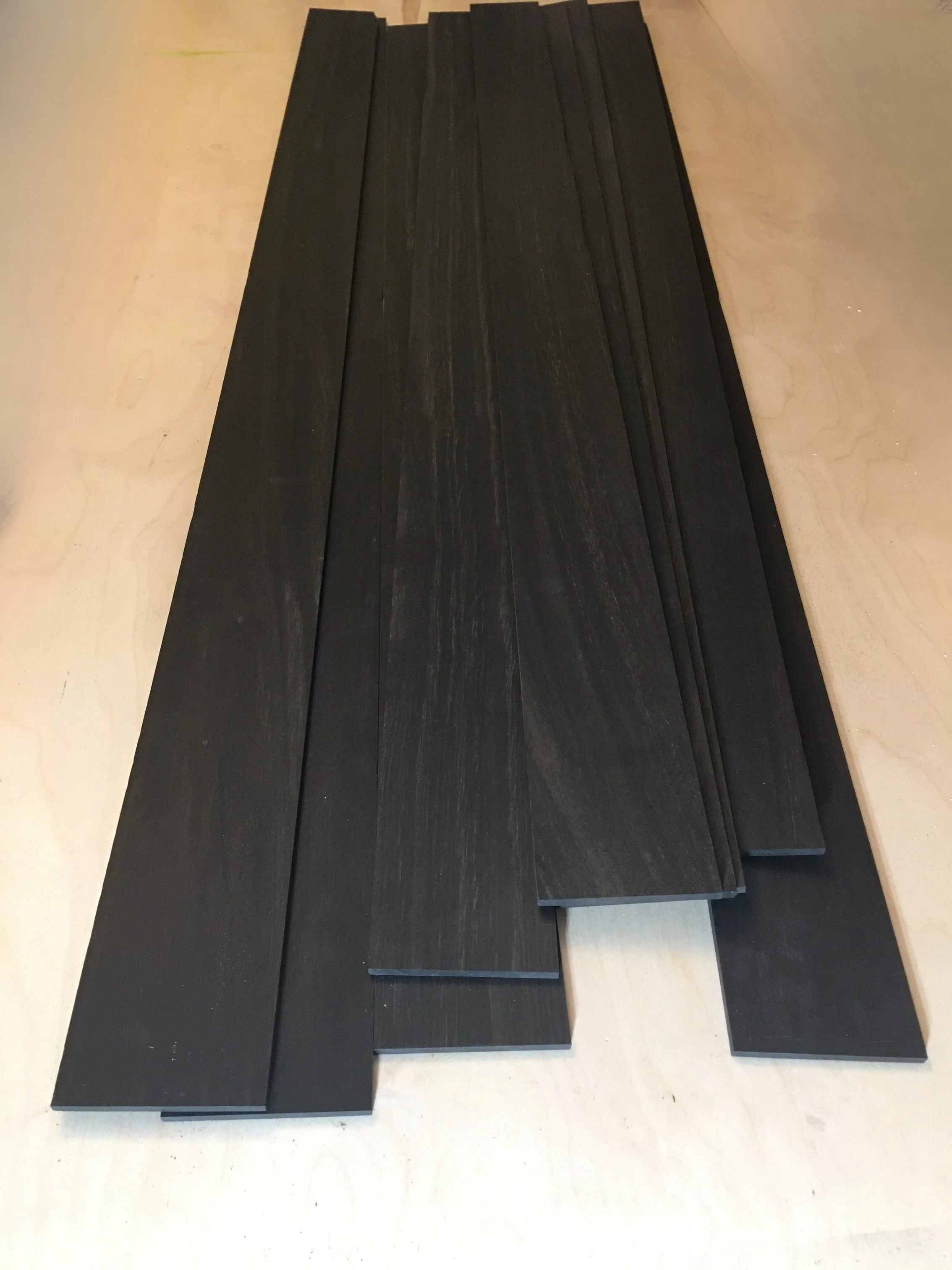 Solid ebony wood cut to size