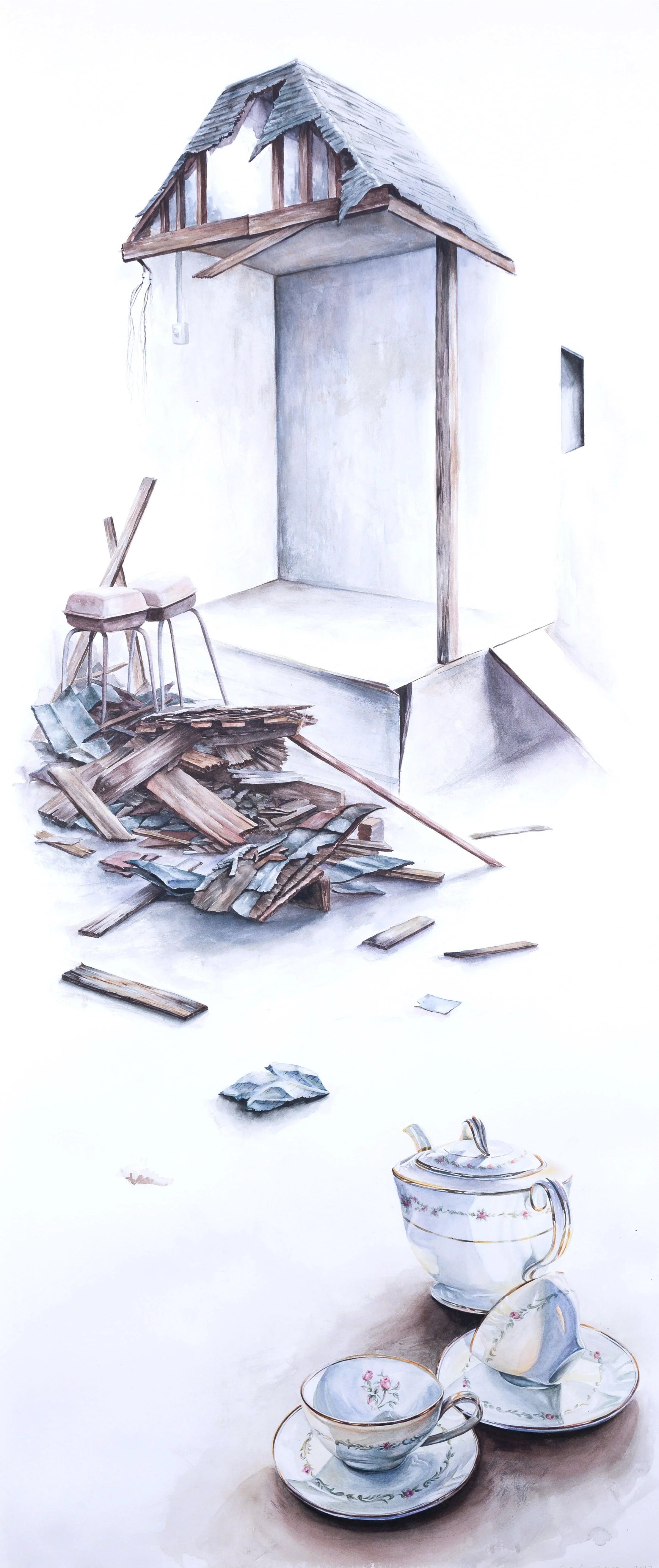 House with Porcelain Set