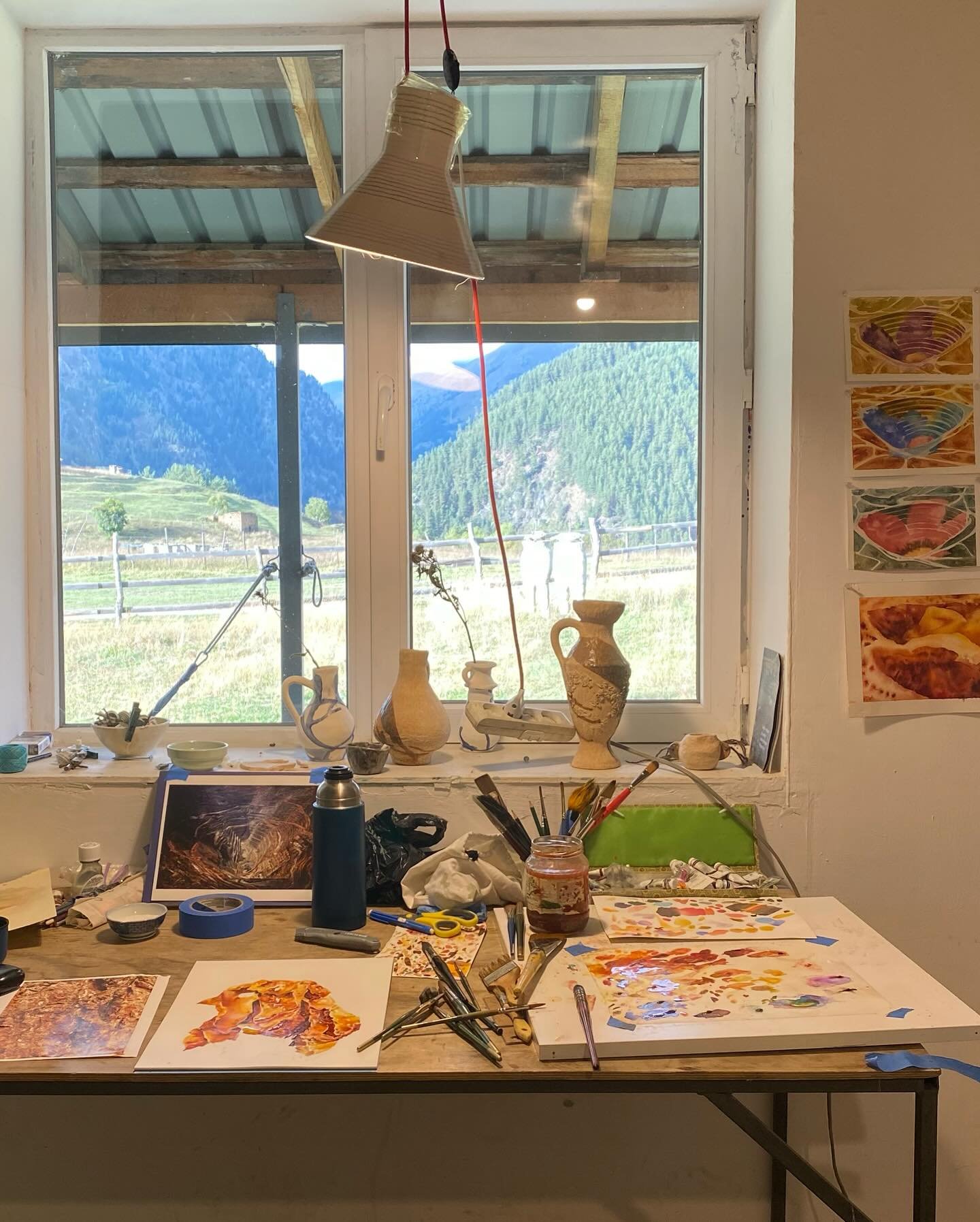 Impressions, views and sensations at @aqtushetii residency for sept.