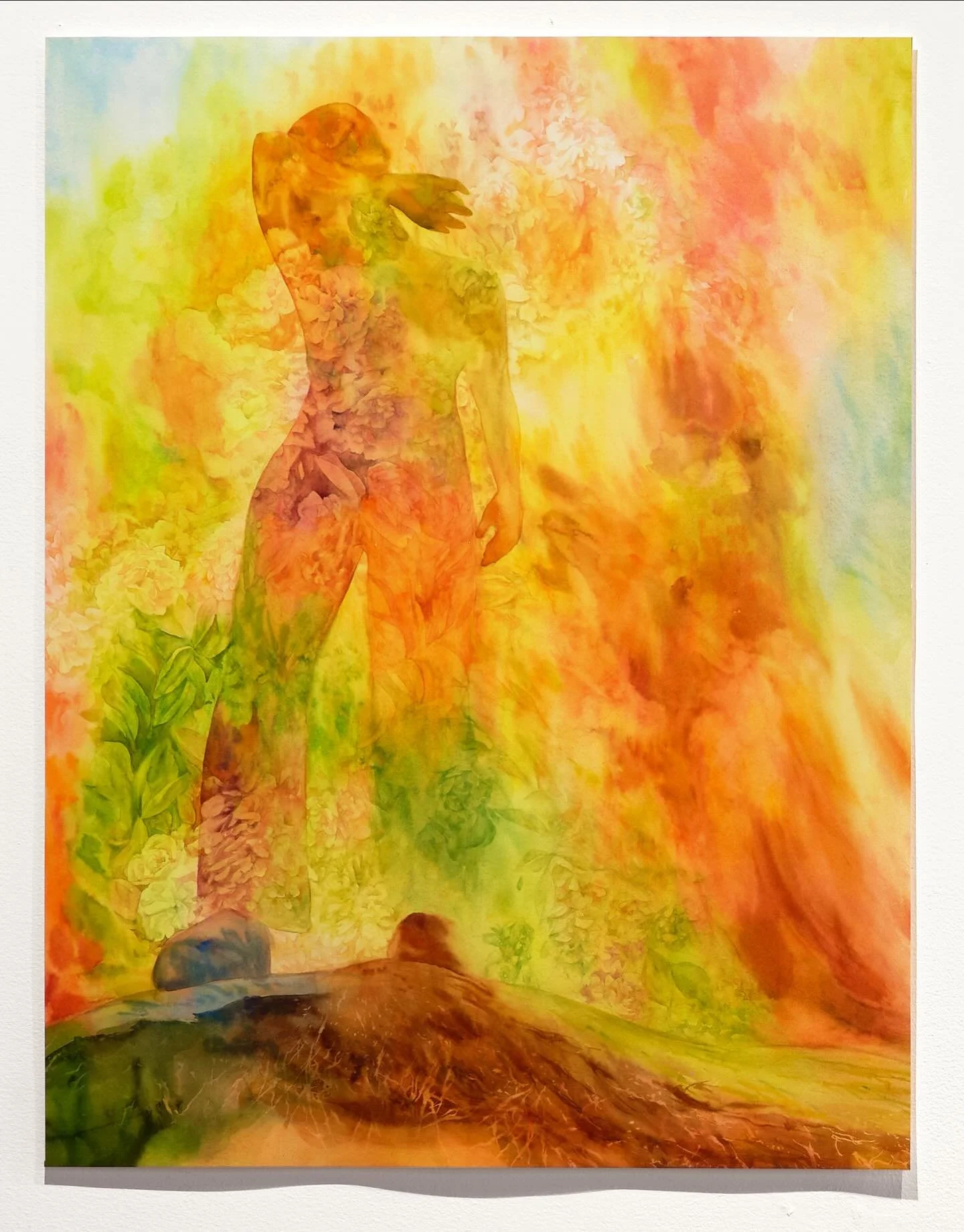 Staring at the Sun, 2025, watercolors on paper, 32x25 inches.
from Grab.Hold.Release at Common Ground Gallery this June. Thinking about painting internal states of being.

#watercolor #worksonpaper #seattleartist