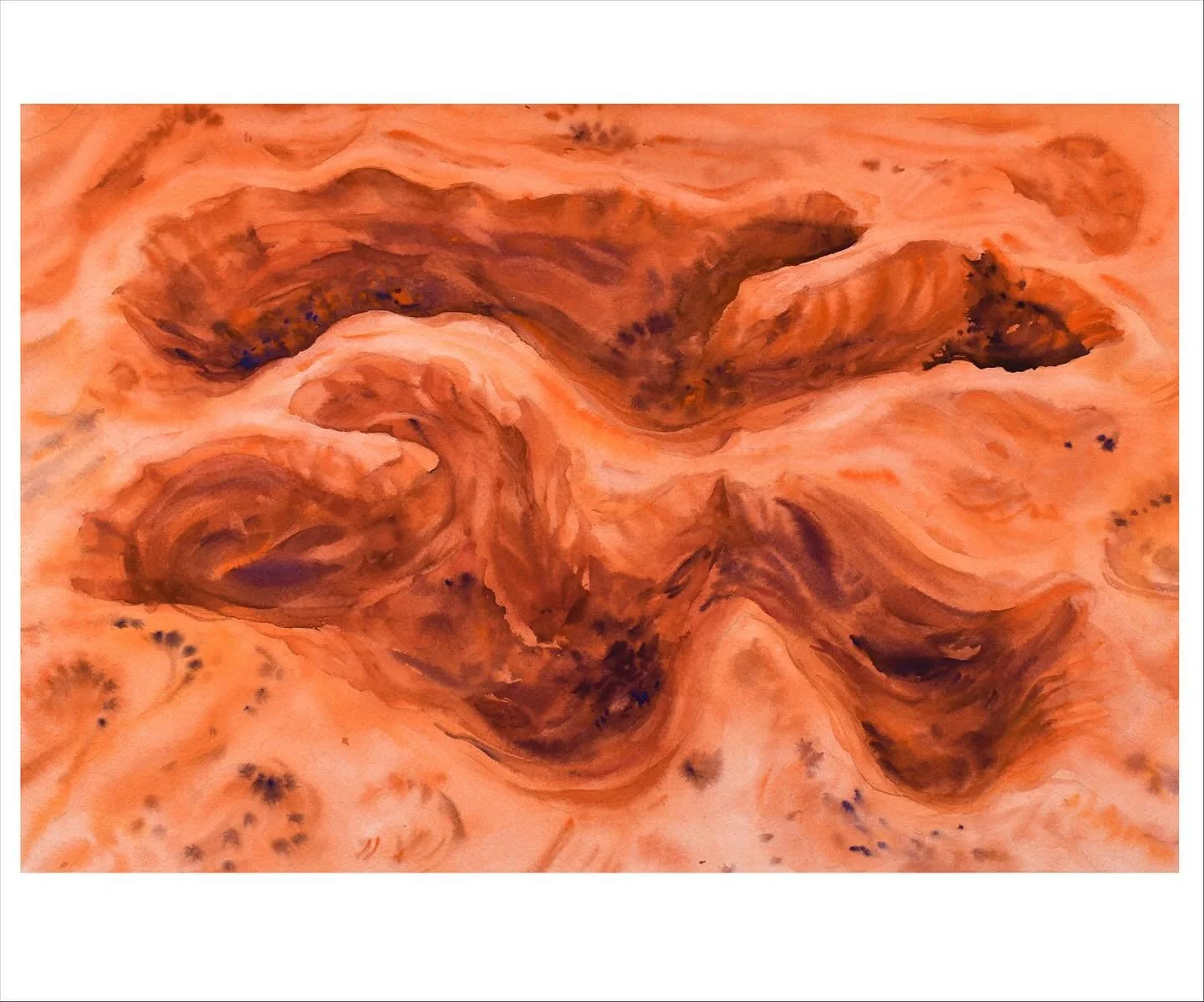 Honored and excited to be one of the recipients of the 2025 GAP Grant from @artisttrust! Thanks for funding my continued exploration of holes 🕳️✨
Impression, watercolor on paper, 2025.