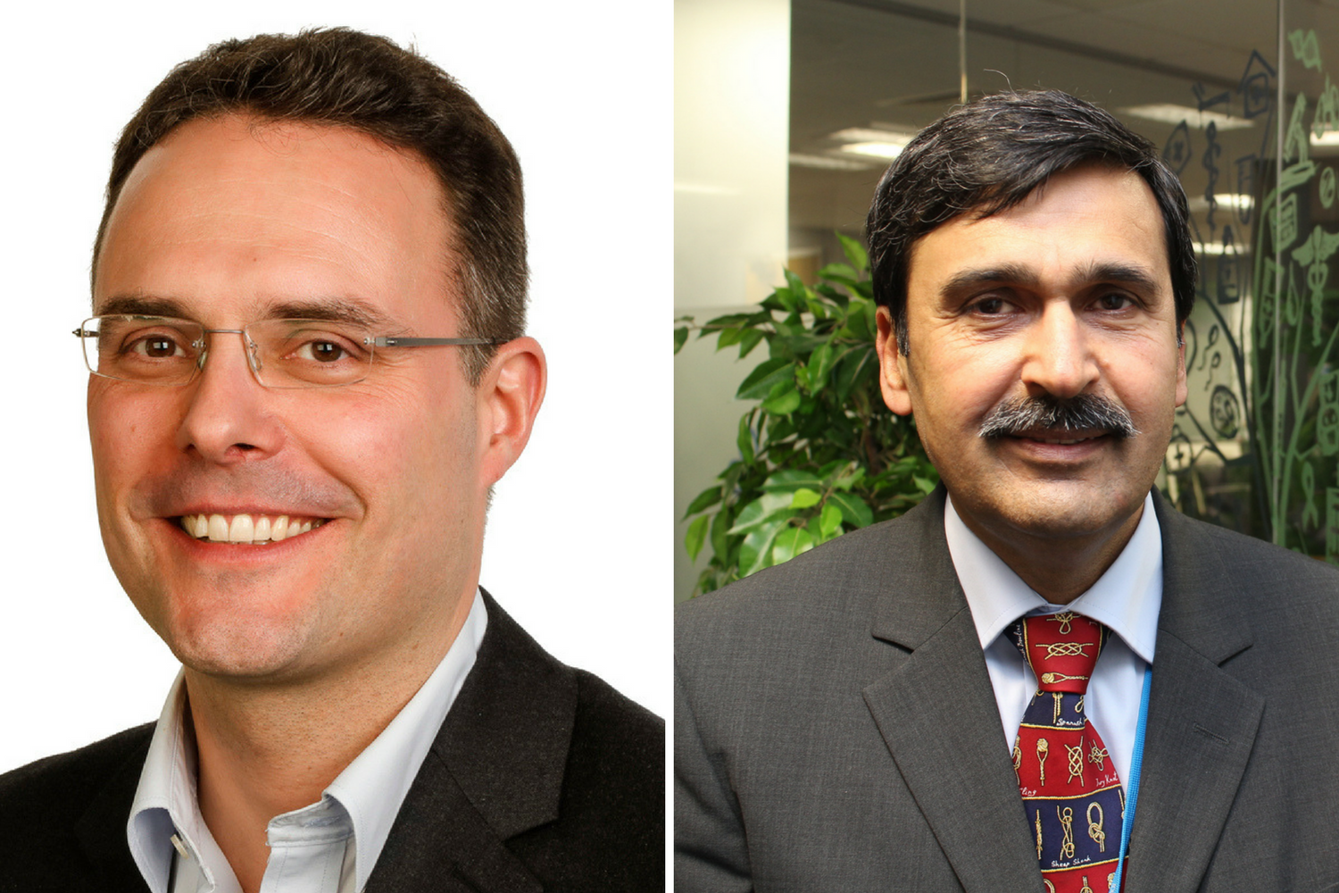Christoph Theopold, left, and, right, Muhammed Riaz
