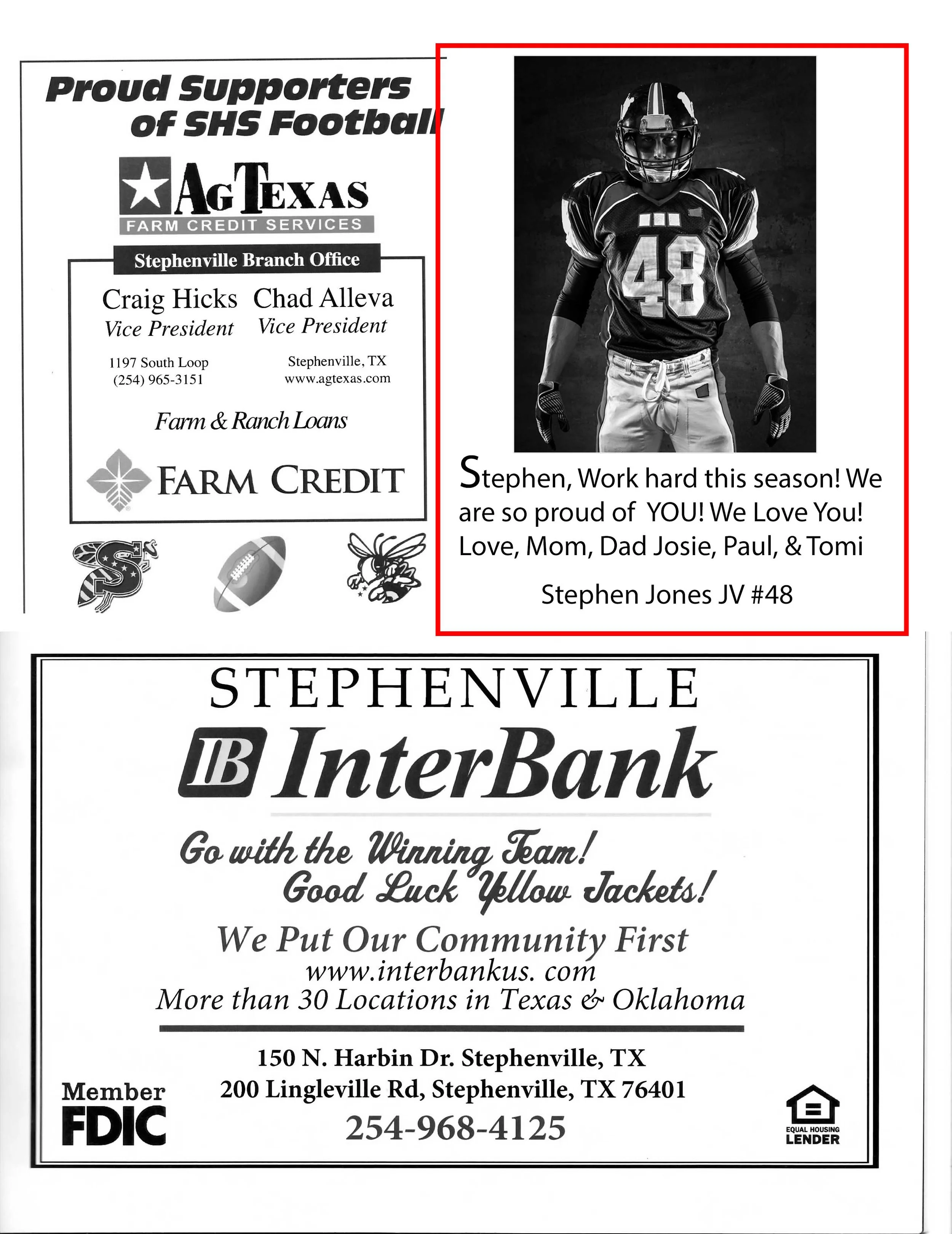 Purchase an Ad for the 2016 SHS Fall Season Program