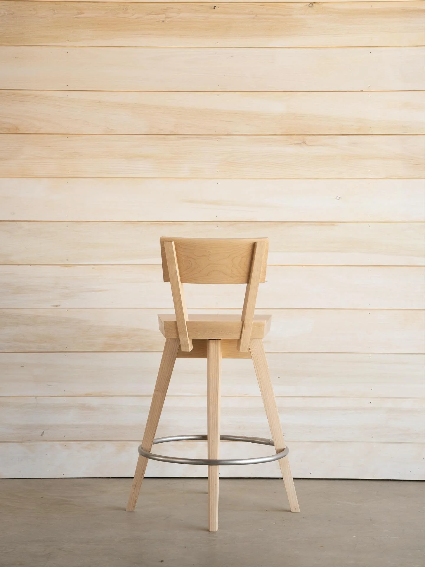 Our Swivel Stool, photographed by @hesslercreative. Custom hoop by @ericaemoody. All made to order in our Rockland workshop, as always!
Shown in oiled maple 🍁