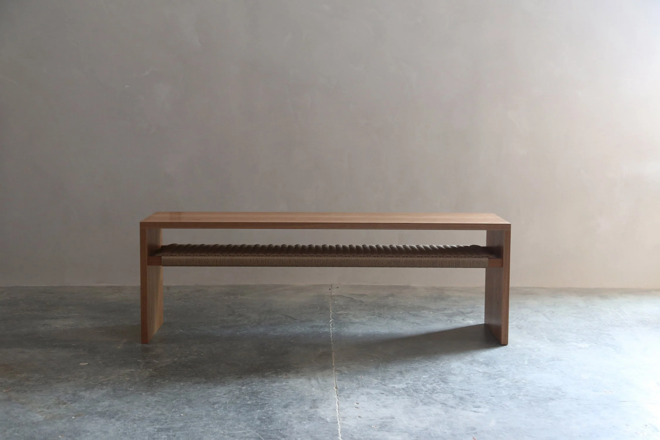  long bench in oiled cherry 