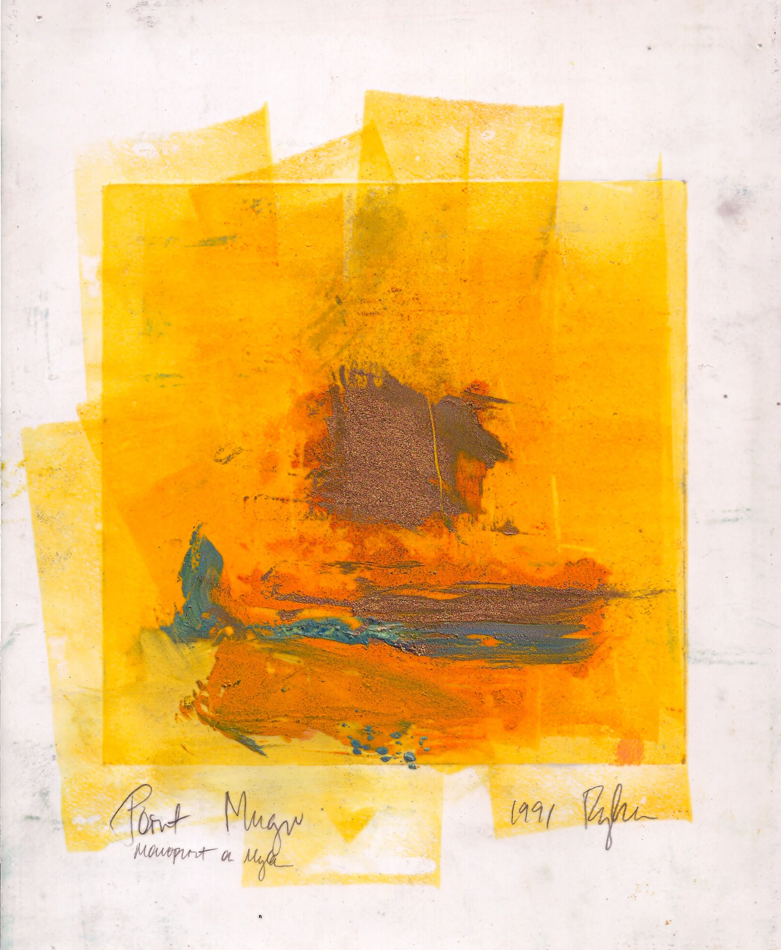 "Point Mugu" monoprint, 1990
