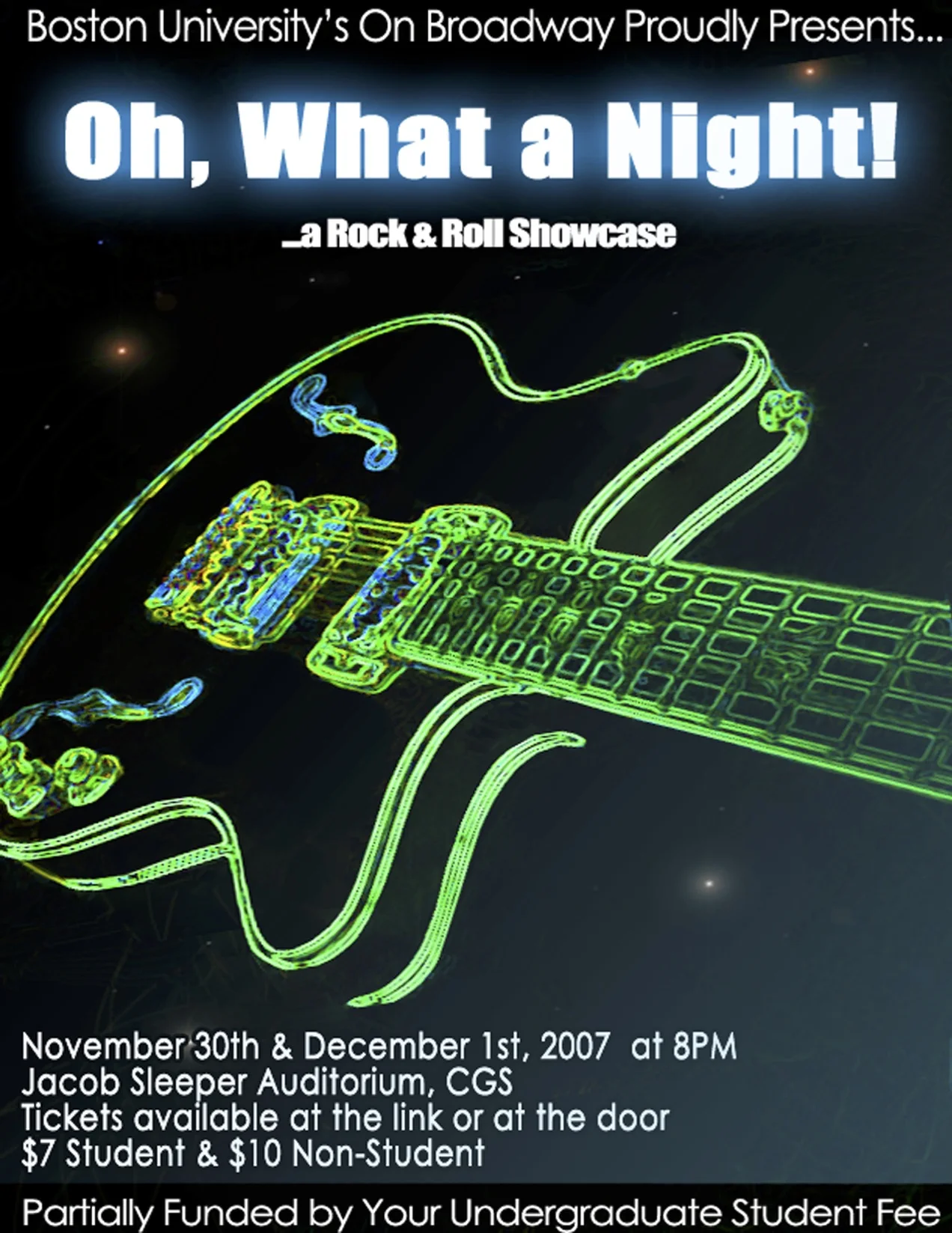 "Oh, What a Night: A Rock & Roll Showcase" Fall 2008