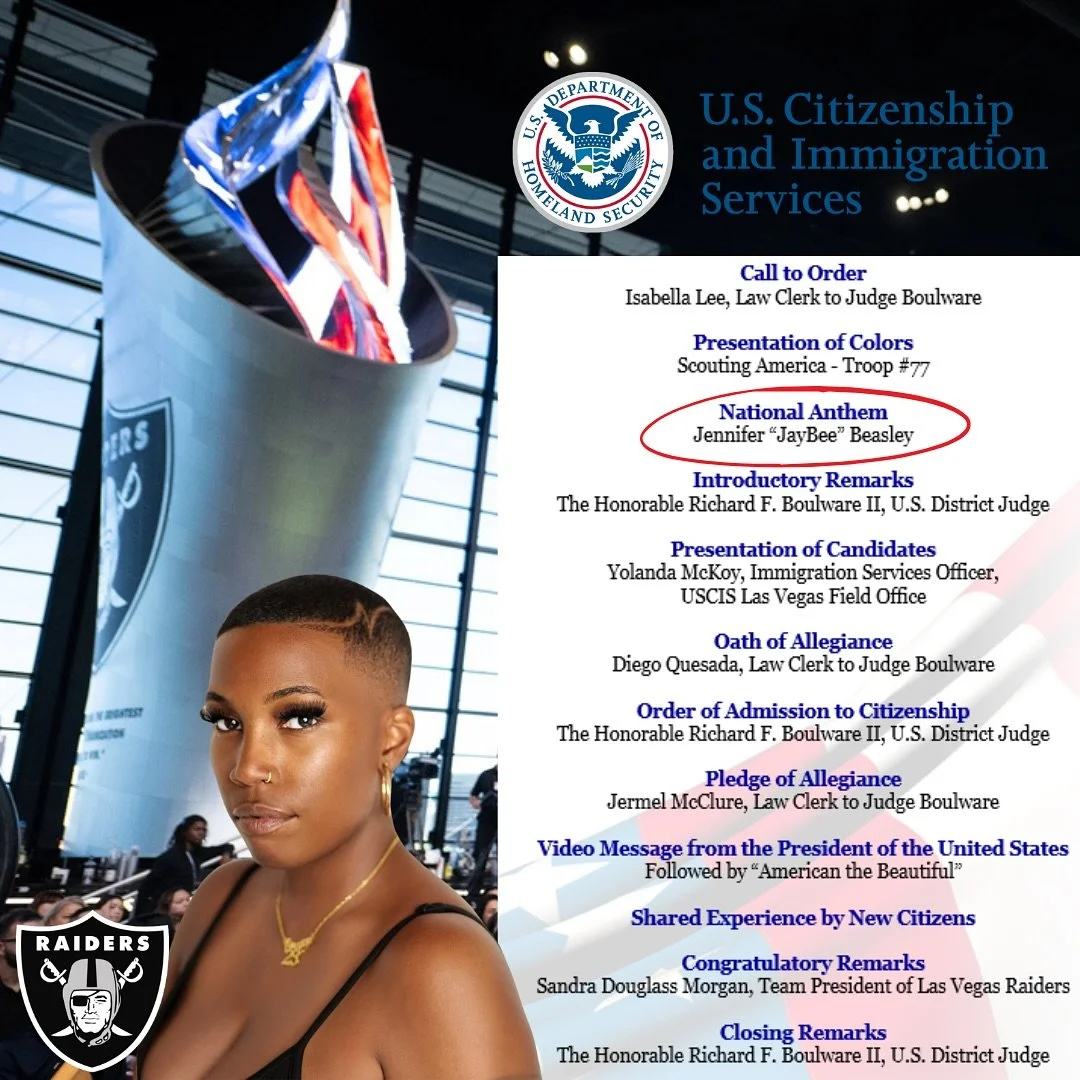 ✨ Big news, friends! On September 23rd, I&rsquo;ll be singing the National Anthem at Allegiant Stadium for a special Raiders &amp; U.S. Immigration Department ceremony, celebrating so many amazing people becoming U.S. citizens.

What makes this even 
