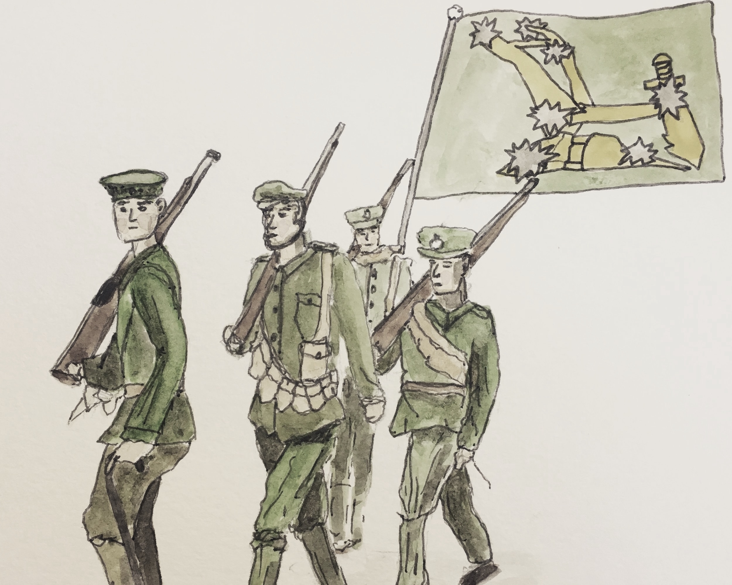 Irish Citizen Army Marching