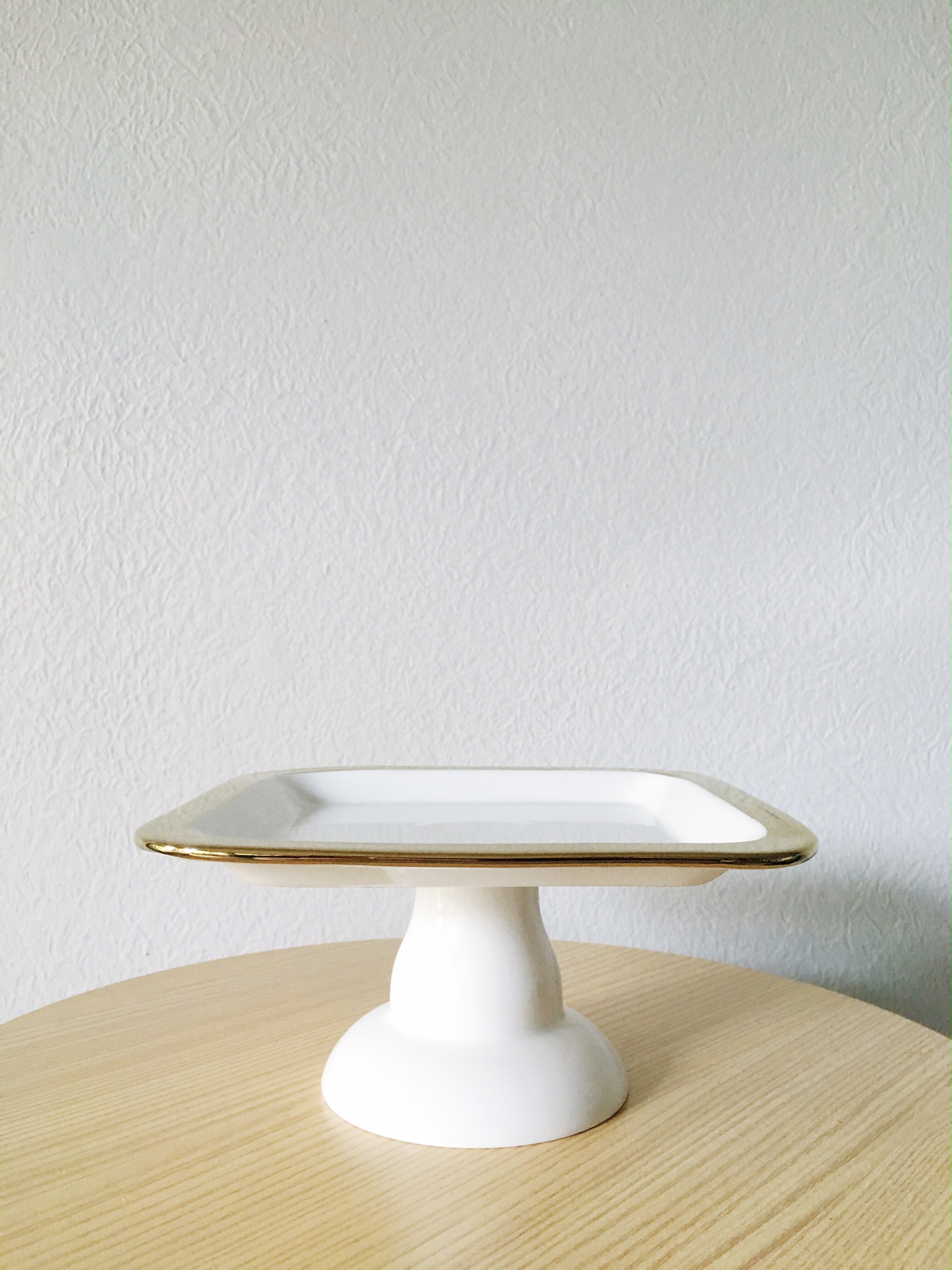 GOLD RIM SQUARE PLATE