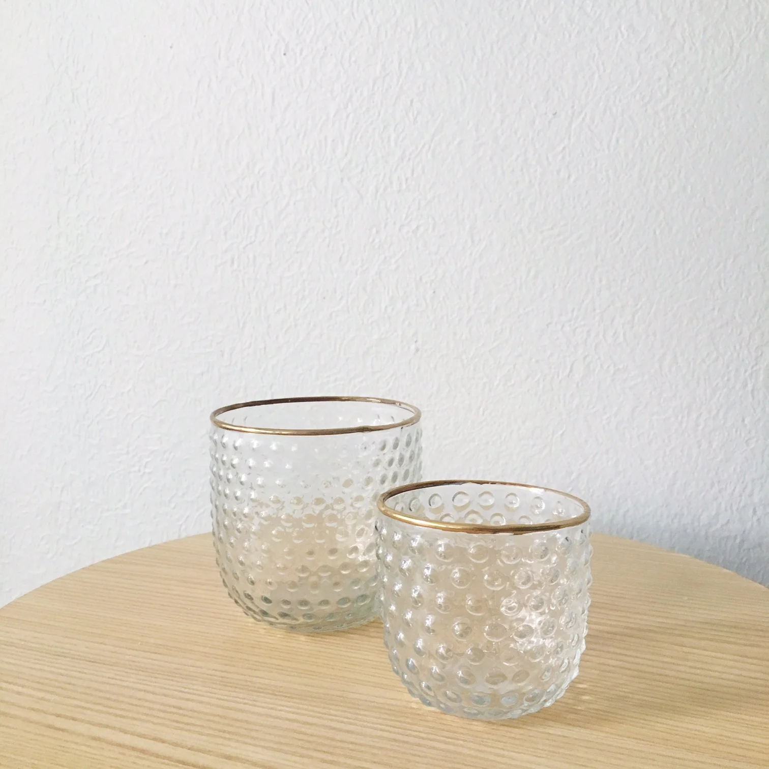 GOLD RIMMED HOBNAIL VOTIVES (58)