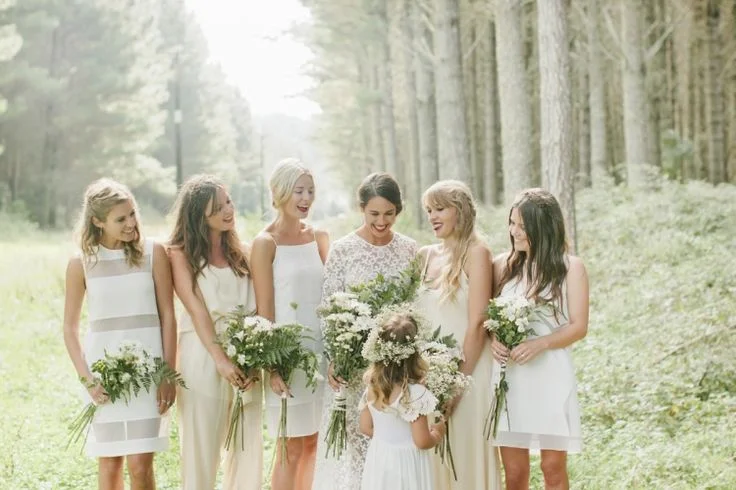 blue dress for baby girl Elegant Jewel Ivory Off White Mermaid Long Bridesmaid Dress, WG923 –  SposaBridal main image 0