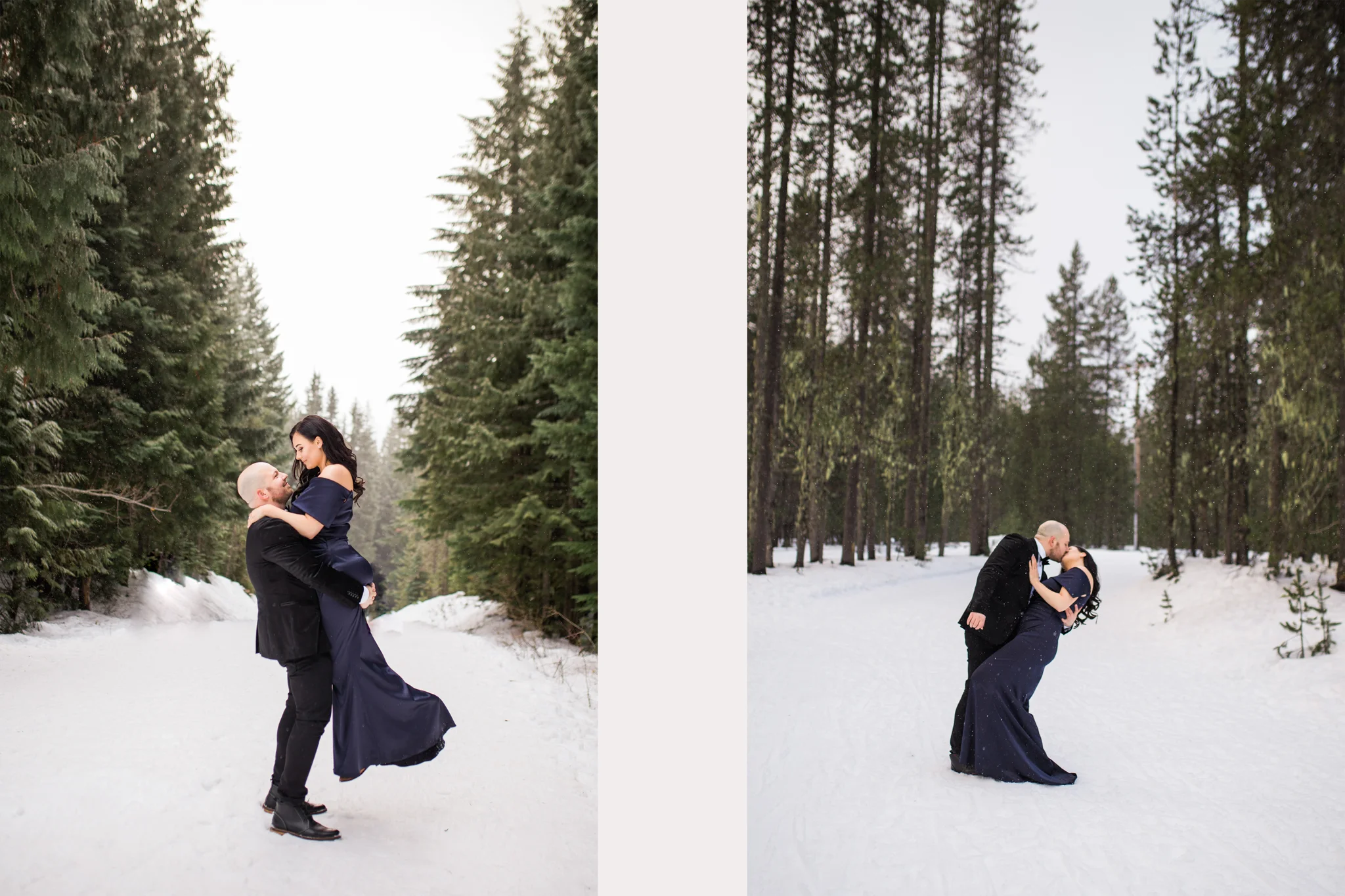 Trillium Lake Snowy Mt Hood, Oregon Romantic Engagement Session.jpg