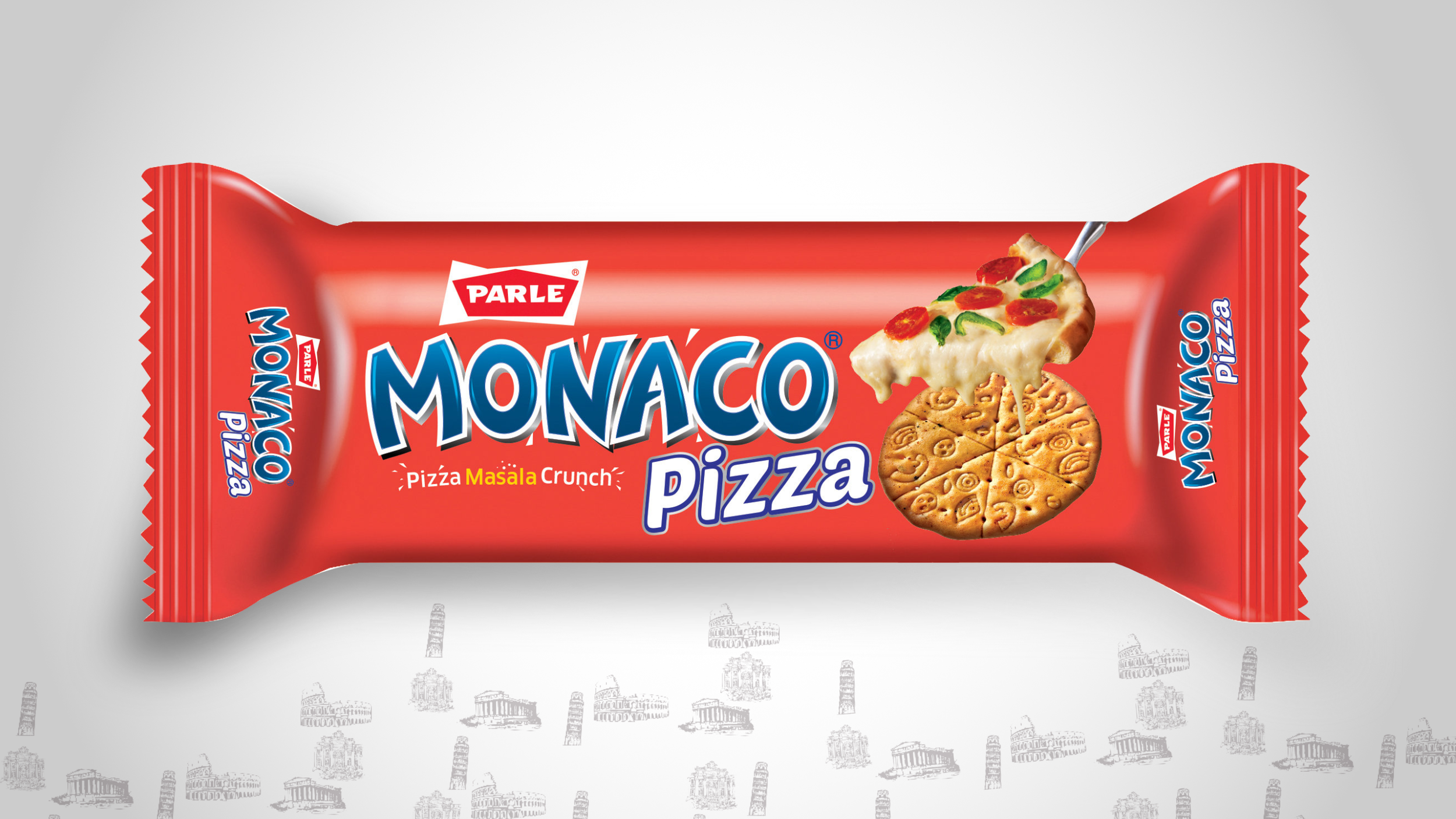 Parle Monaco Pizza Packaging Design