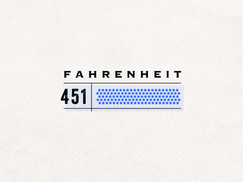 Fahrenheit 451 100 days project marketing collateral design