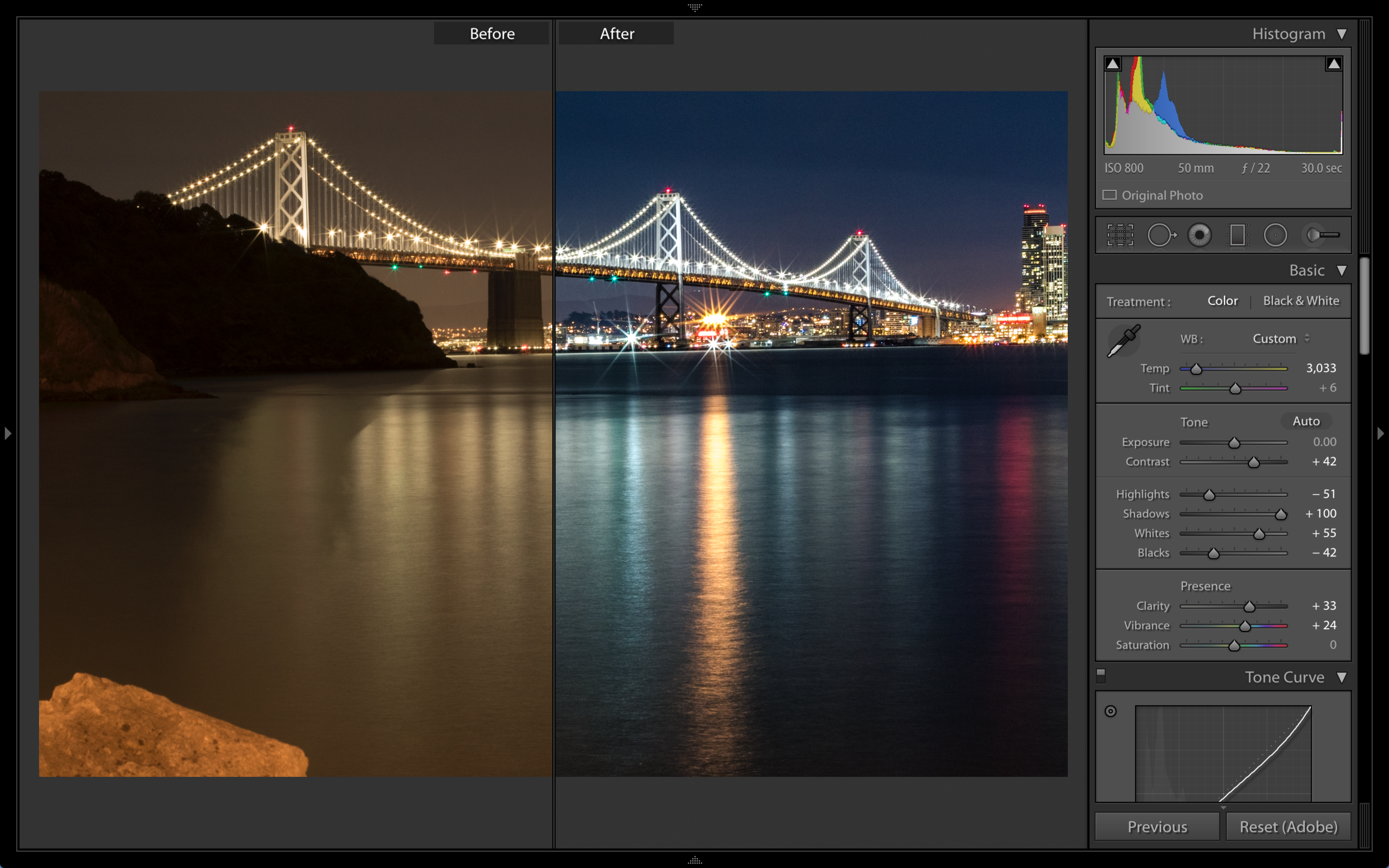 The Bay Bridge viewed from Treasure Island. San Francisco, CA.