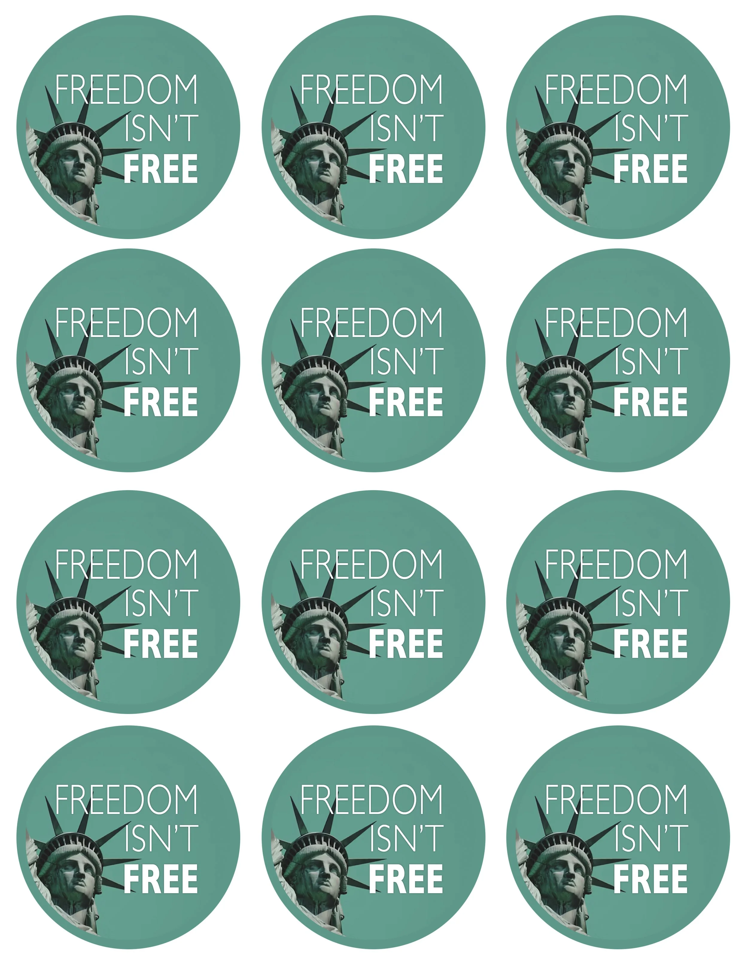 Freedom Isn't FREE button art
