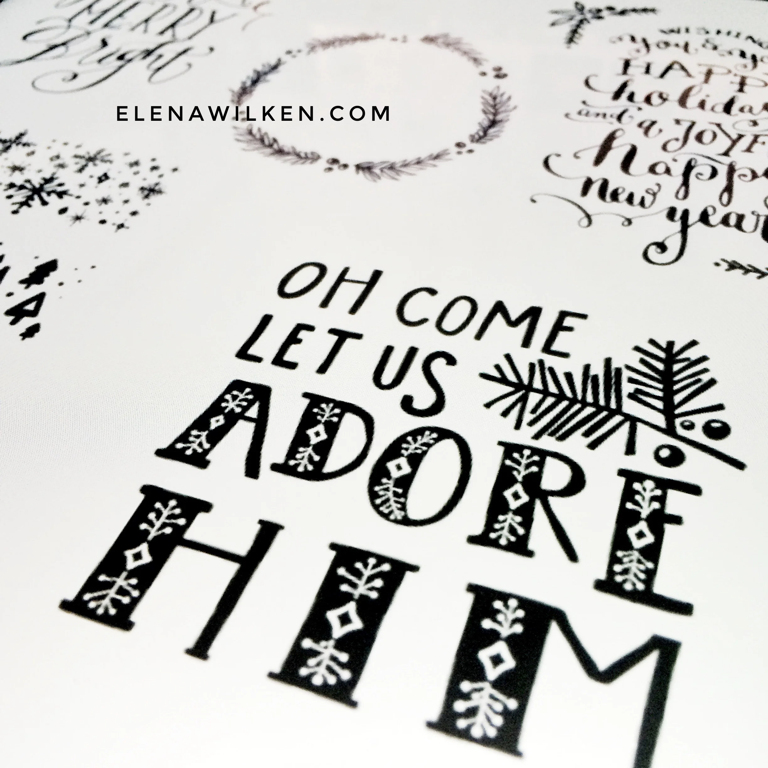Handlettered - in the Christmas spirit 