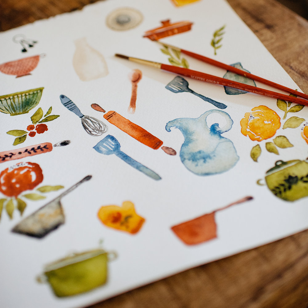 Watercolors and pen & ink — Elena Wilken