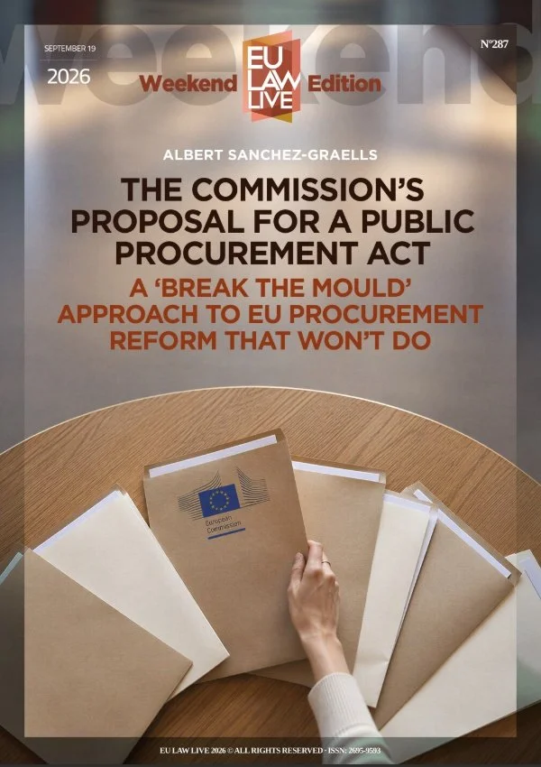 EU Public Procurement Act: a “break the mould” approach to reform that won’t do
