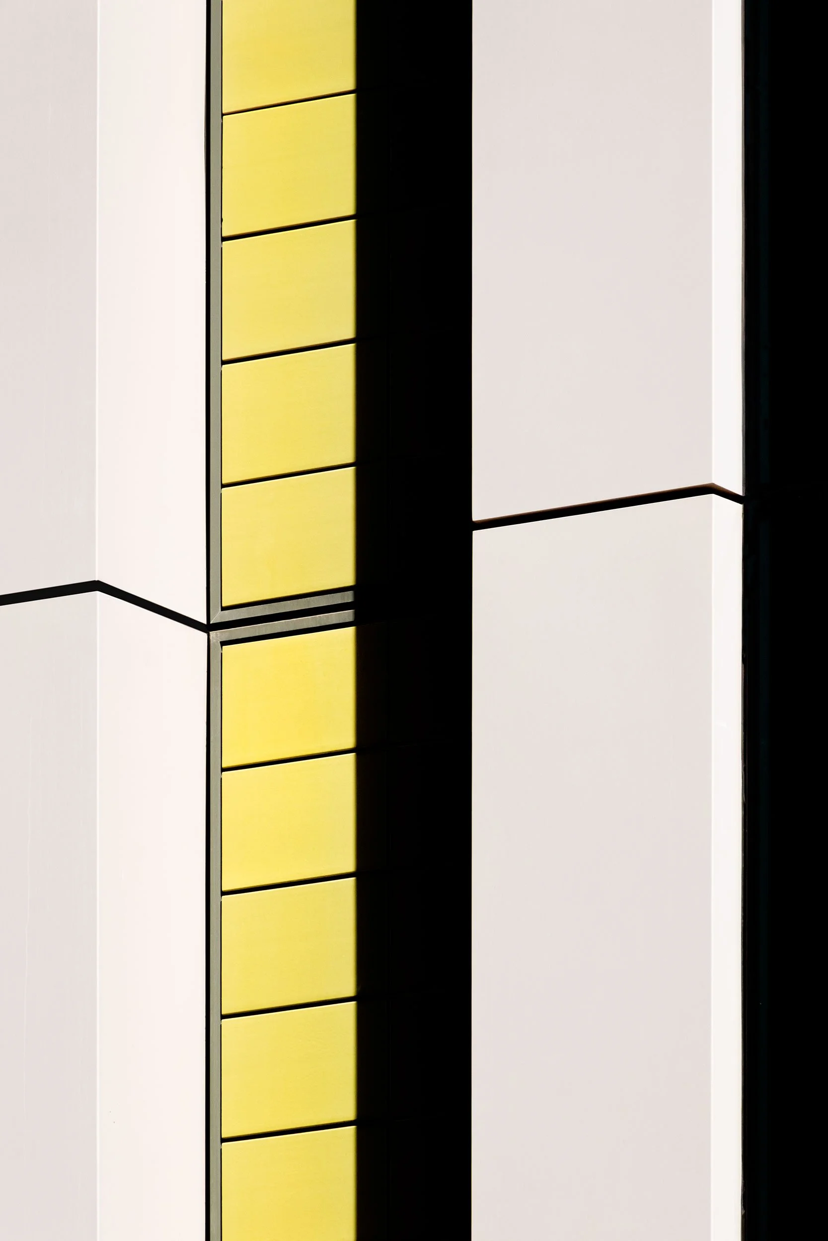  Modern housing. Boxes, lines, windows and colour. 