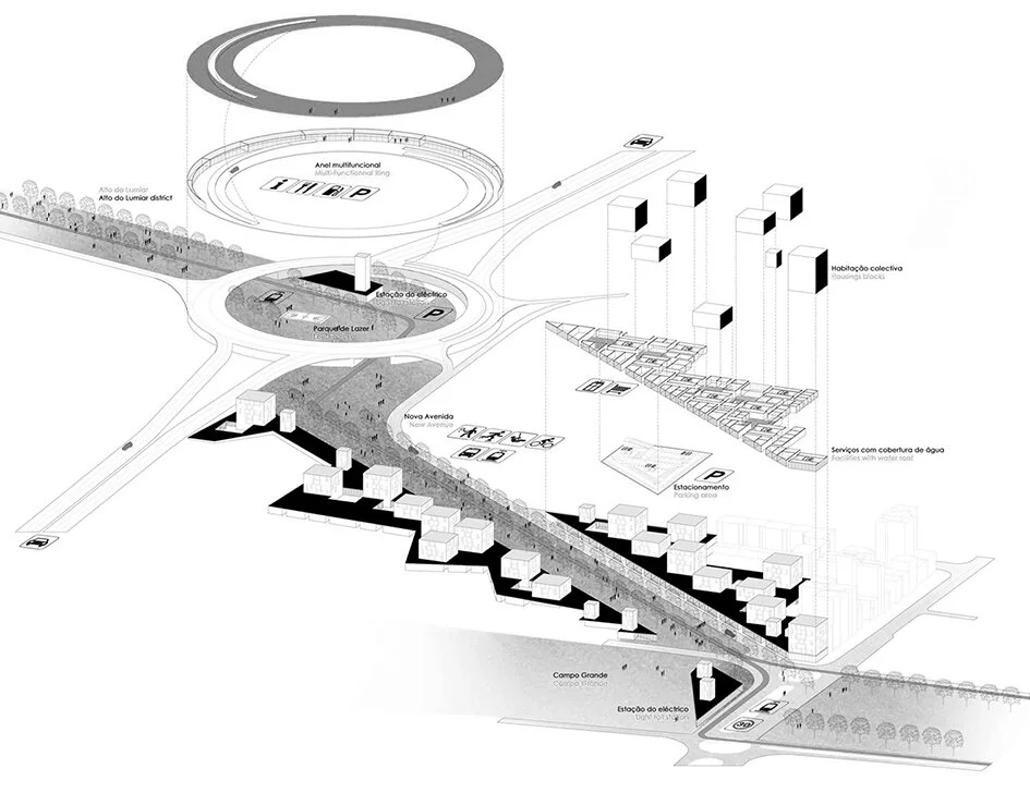    Concurso Europan 10. Lisboa  Citação Especial  Data: 2009  Cliente: Europan Europe  Arquitectura: Mafalda Ribeiro Ambrósio, João Gomes Leitão e Nicolas Reymond     