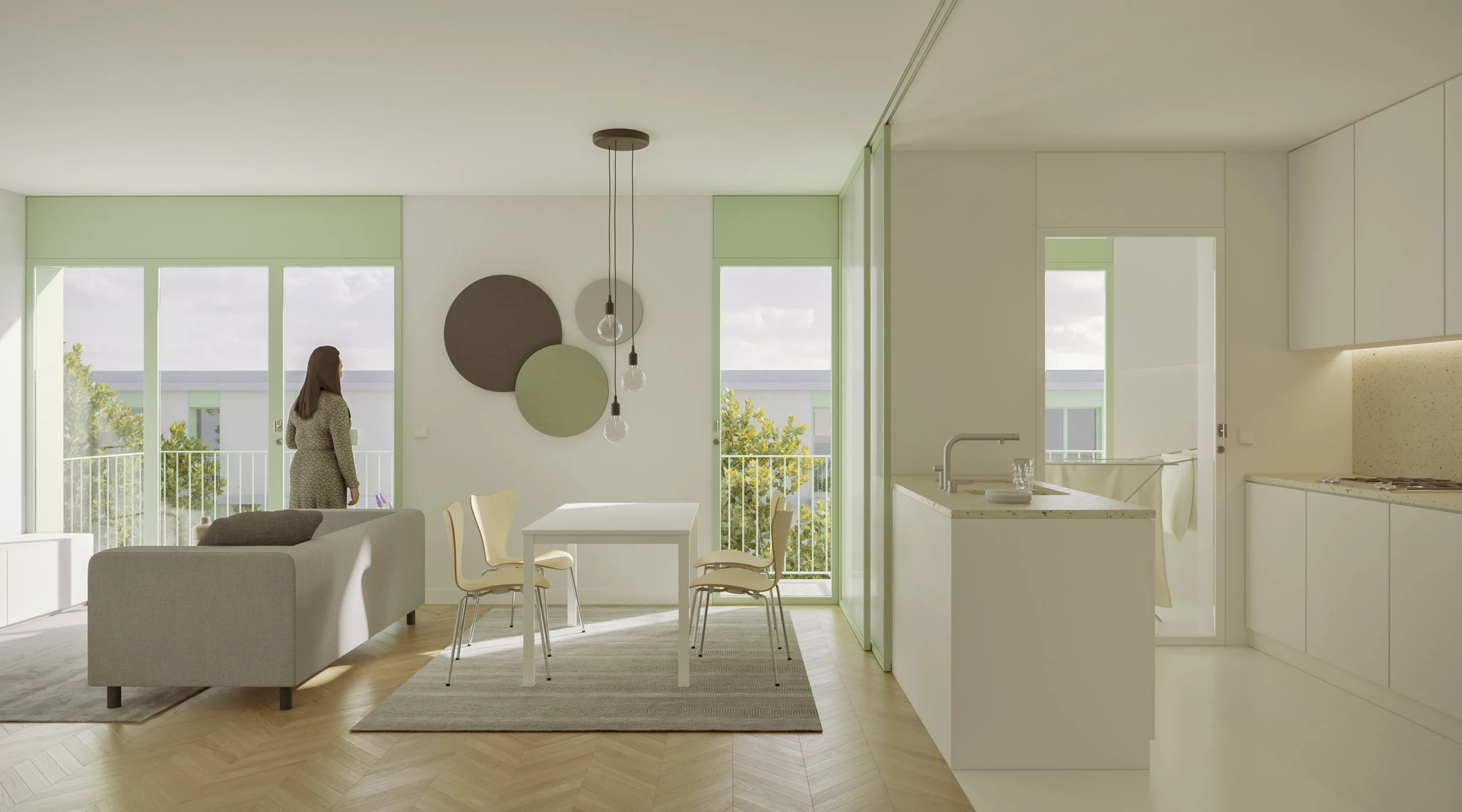  ………………………………………………………………………………………………………………………………………………….  Concurso para o Conjunto Habitacional da Parcela T do Plano de Pormenor do Cacém  Concurso ao abrigo do acordo quadro AML:  1º Classificado   Localização: Cacém, Sintra  Programa: Unidades de